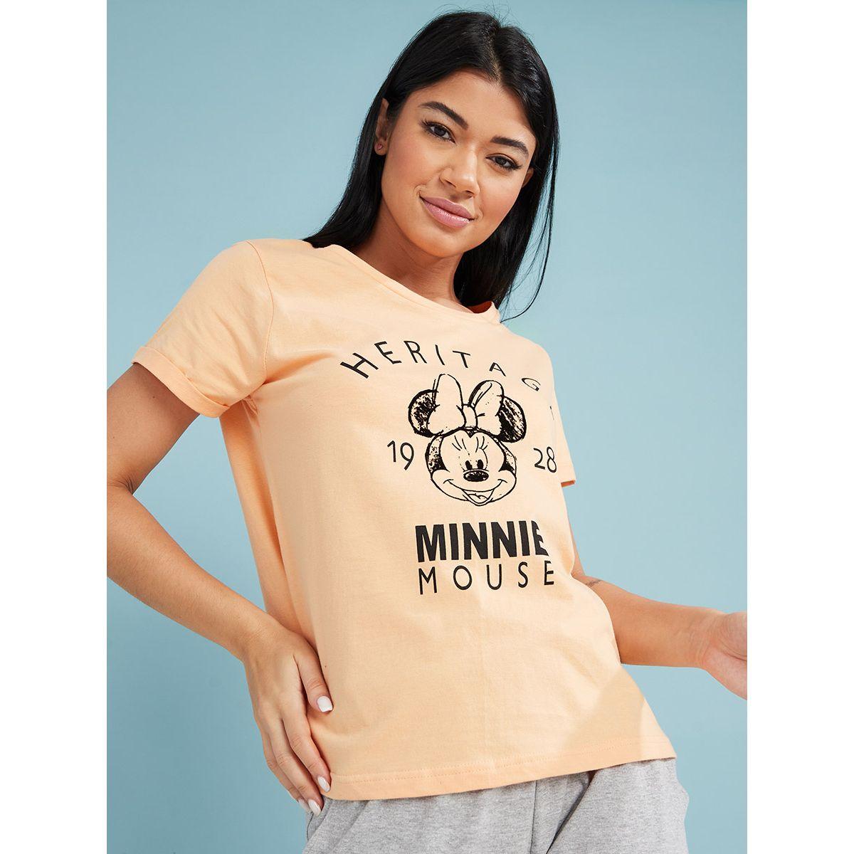 Styli Disney Minnie Mouse Print Cotton T-shirt and Jogger Set-women-clothing-nightwear-pyjamas-longsets-image-2