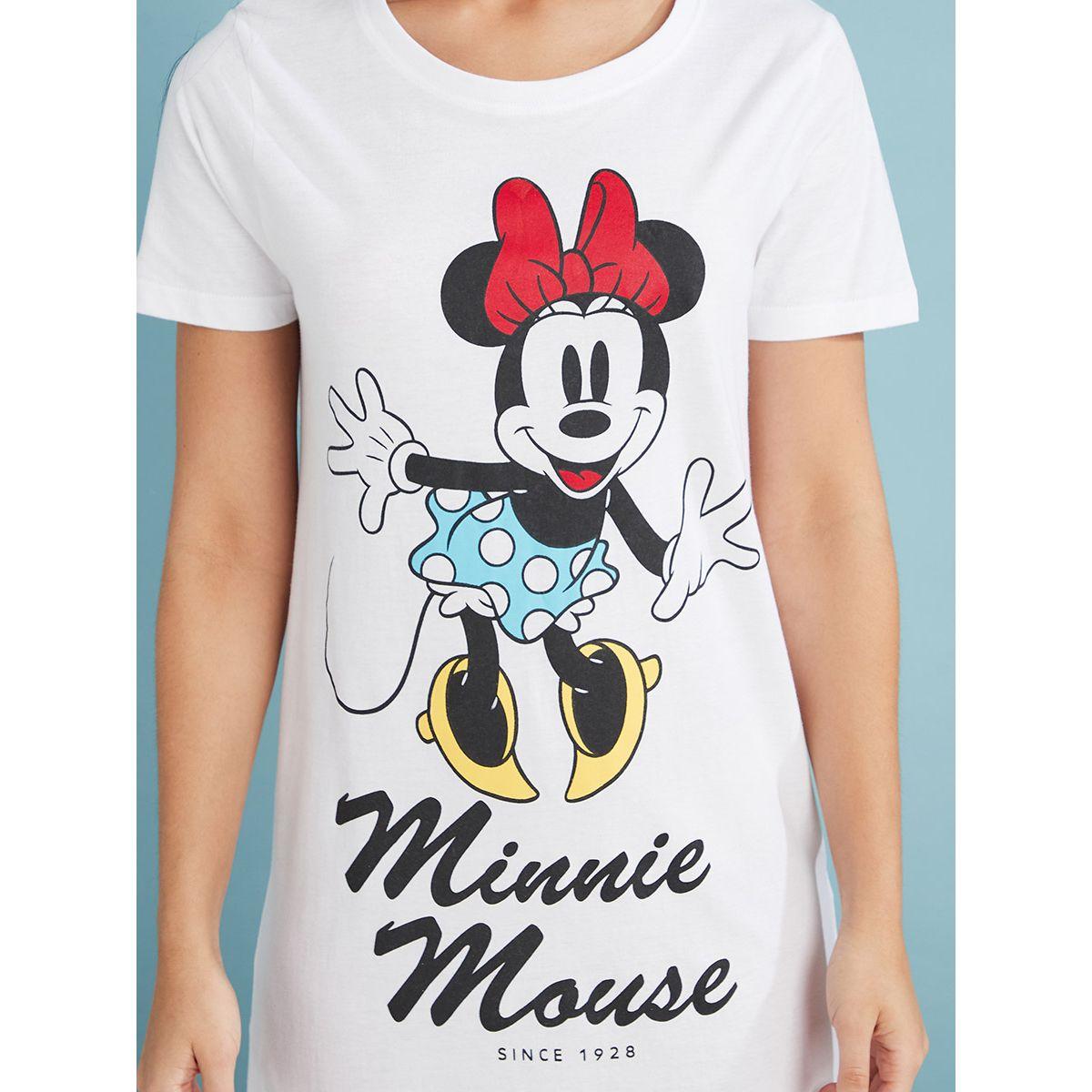 Styli Disney Minnie Mouse Print Cotton Sleep T-shirt Dress-women-clothing-nightwear-nighties-image-3