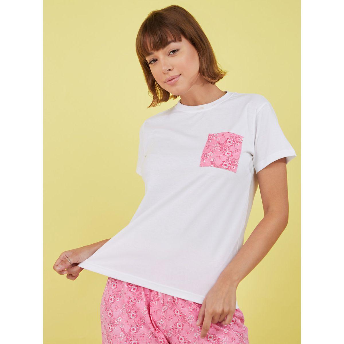 طقم بيجاما من ( تيشيرت + بنطال )-women-clothing-nightwear-pyjamas-longsets-image-2