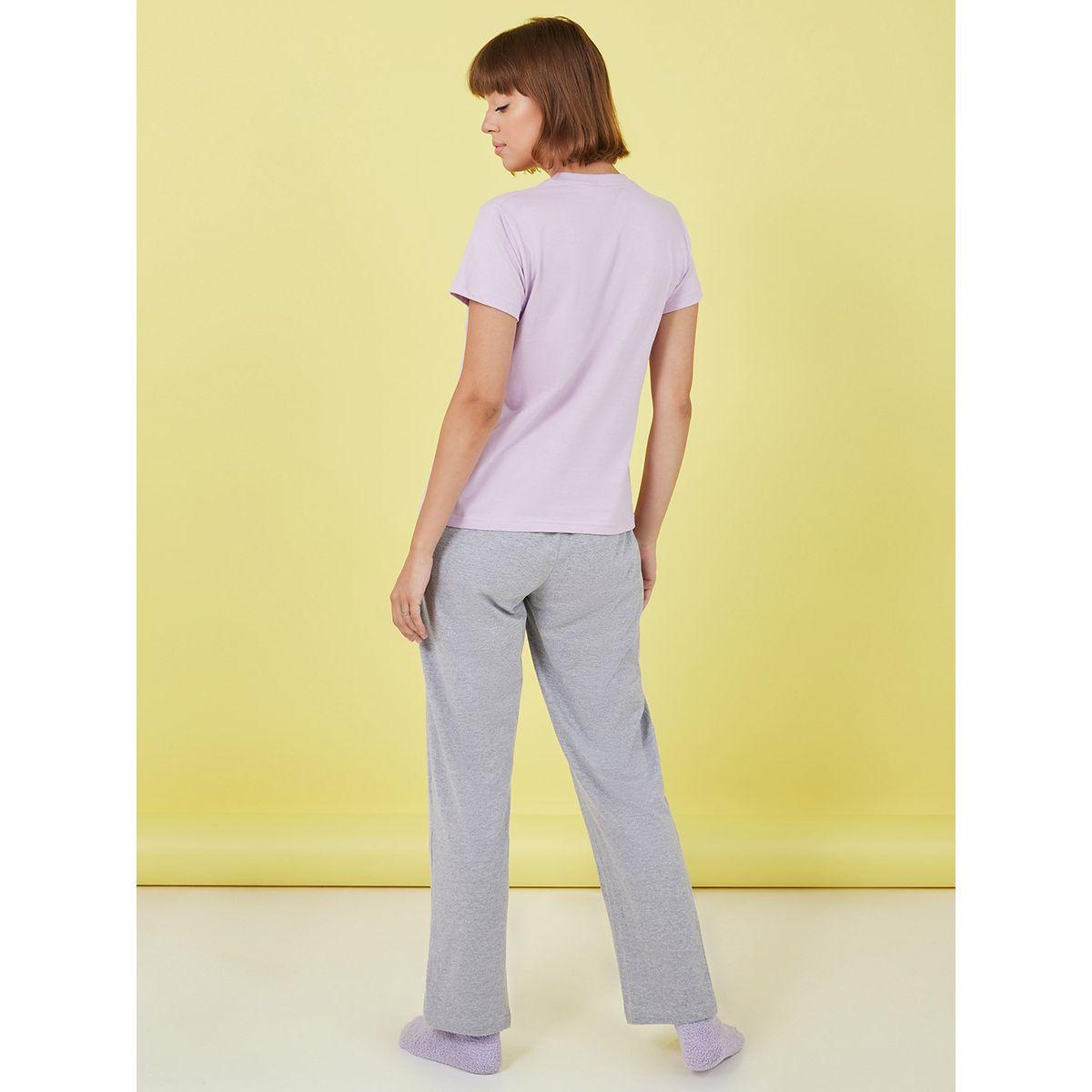 طقم بيجاما من ( تيشيرت + بنطال )-women-clothing-nightwear-pyjamas-longsets-image-5