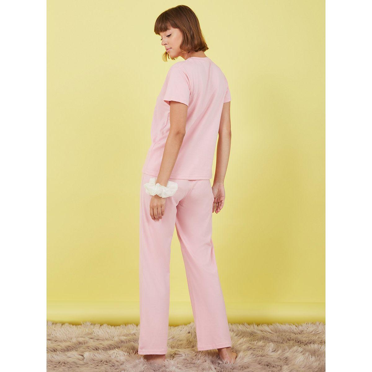 طقم بيجاما من ( تيشيرت + بنطال ) من ستايلي-women-clothing-nightwear-pyjamas-longsets-image-6