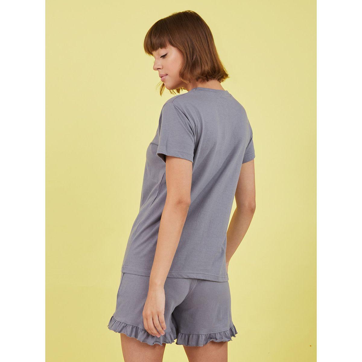 طقم بيجاما من ( تيشيرت + شورت ) من ستايلي-women-clothing-nightwear-pyjamas-shortsets-image-6