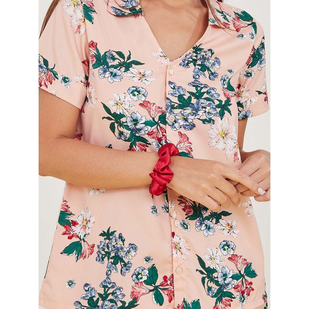 طقم من ( شورت + بلوزة ) من ستايلي-women-clothing-nightwear-pyjamas-shortsets-image-3