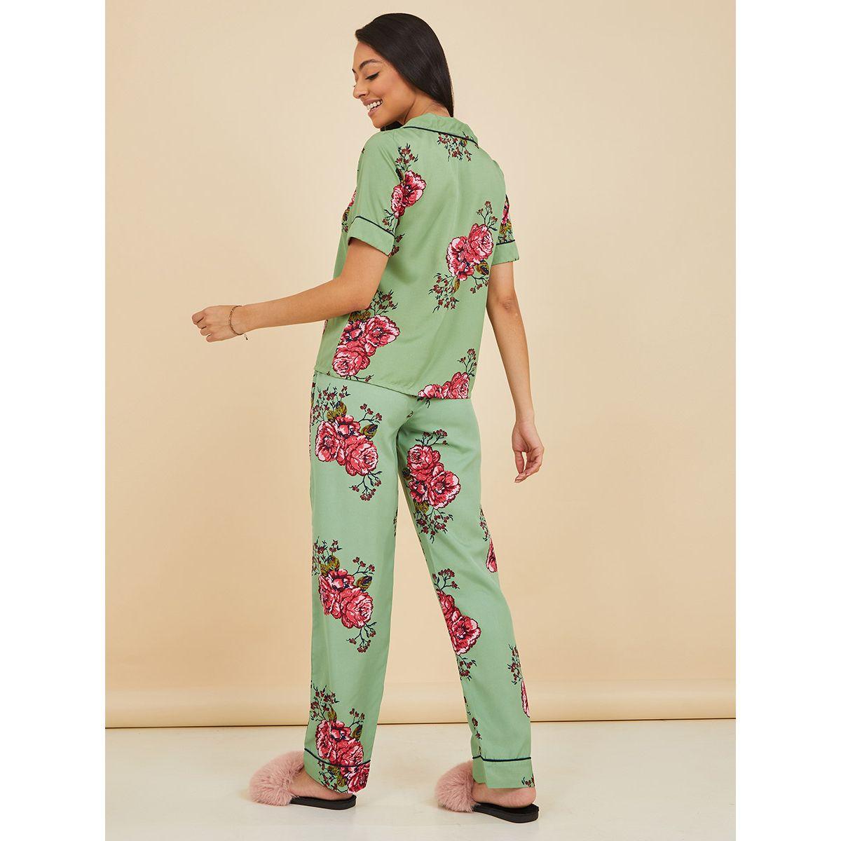 طقم بيجاما من ( بلوزة + بنطال ) من ستايلي-women-clothing-nightwear-pyjamas-longsets-image-6