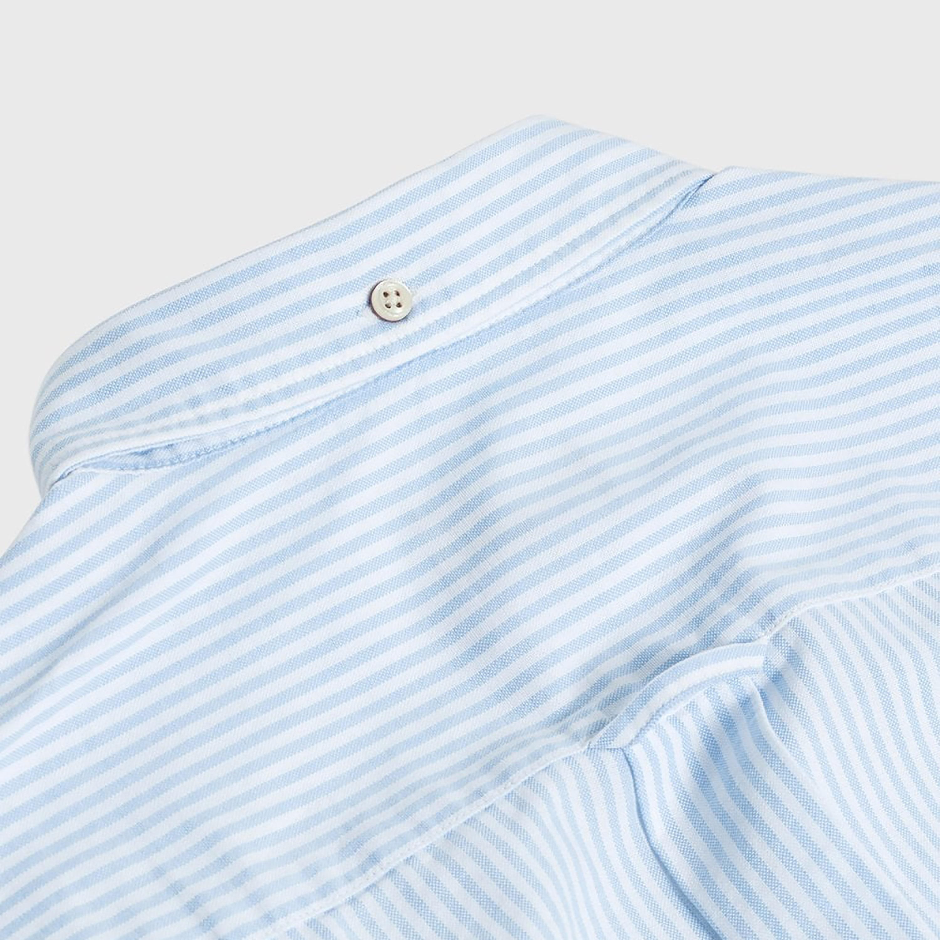 Gant Banker Striped Button Down Collar Long Sleeves Shirt with Patch Pocket-men-clothing-shirts-image-2