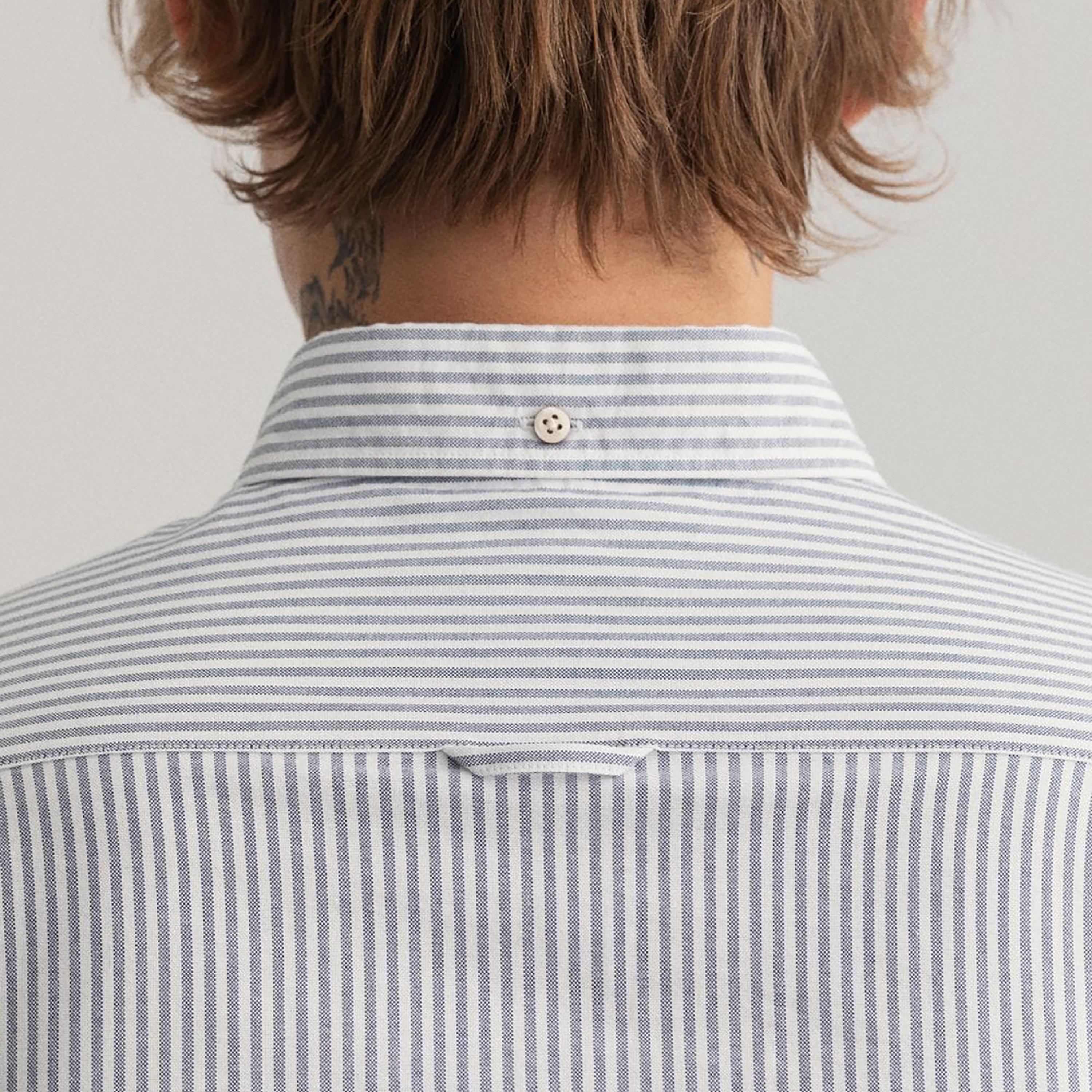 Gant Striped Slim Fit Long Sleeves Button-Down Collar Men's Shirt-men-clothing-shirts-image-3