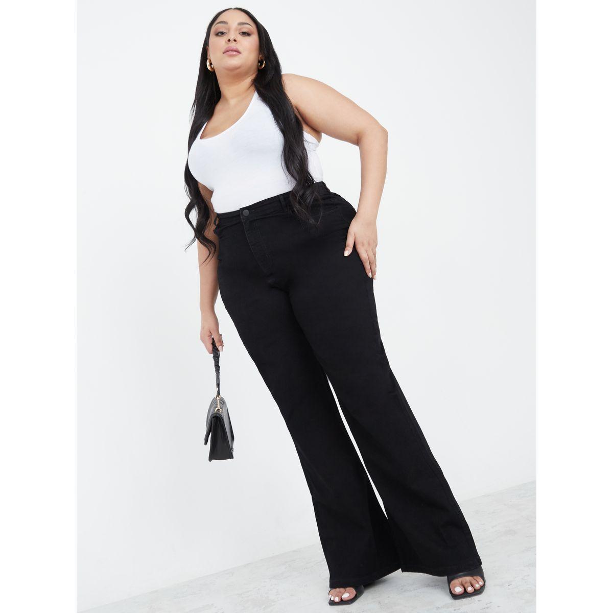 Styli Plus High Waist Flare Stretch Jeans-women-clothing-bottoms-jeans-image-2