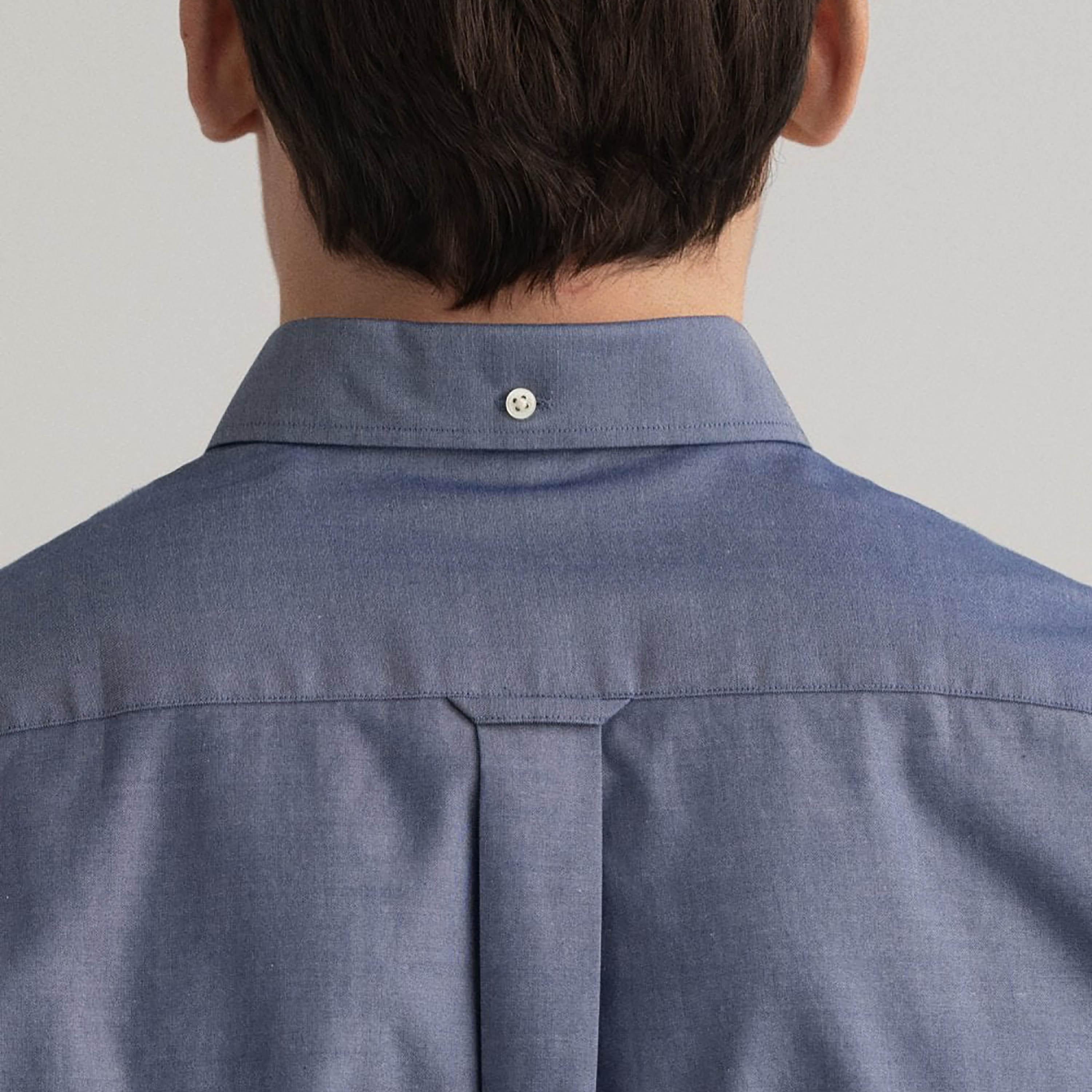 قميص الرجال بأكمام طويلة من نوع Gant العادي العادي بياقة طويلة وأكمام طويلة-men-clothing-shirts-image-1