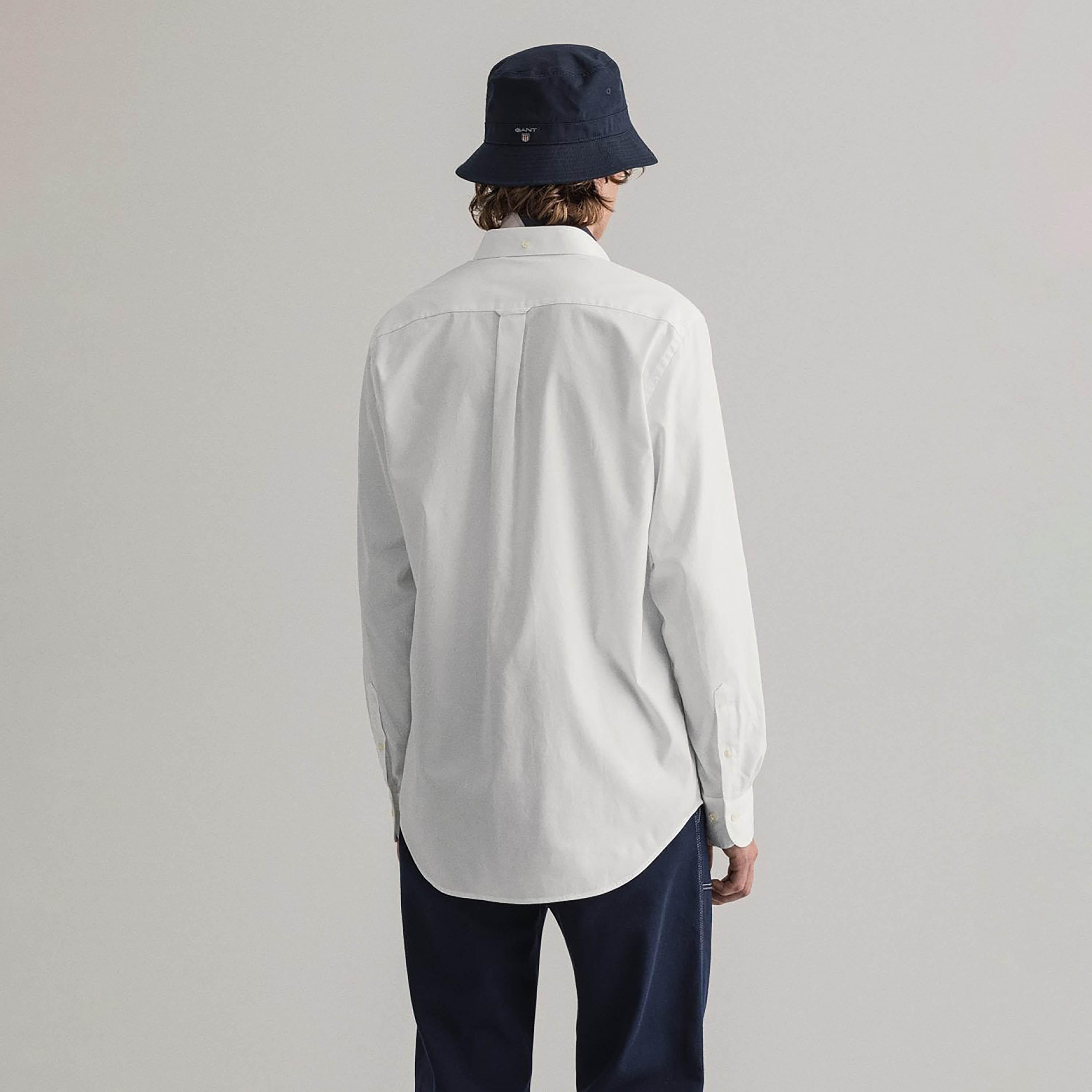 Gant Regular Fit Plain Button-Down Collar Long Sleeves Men's Shirt-men-clothing-shirts-image-4