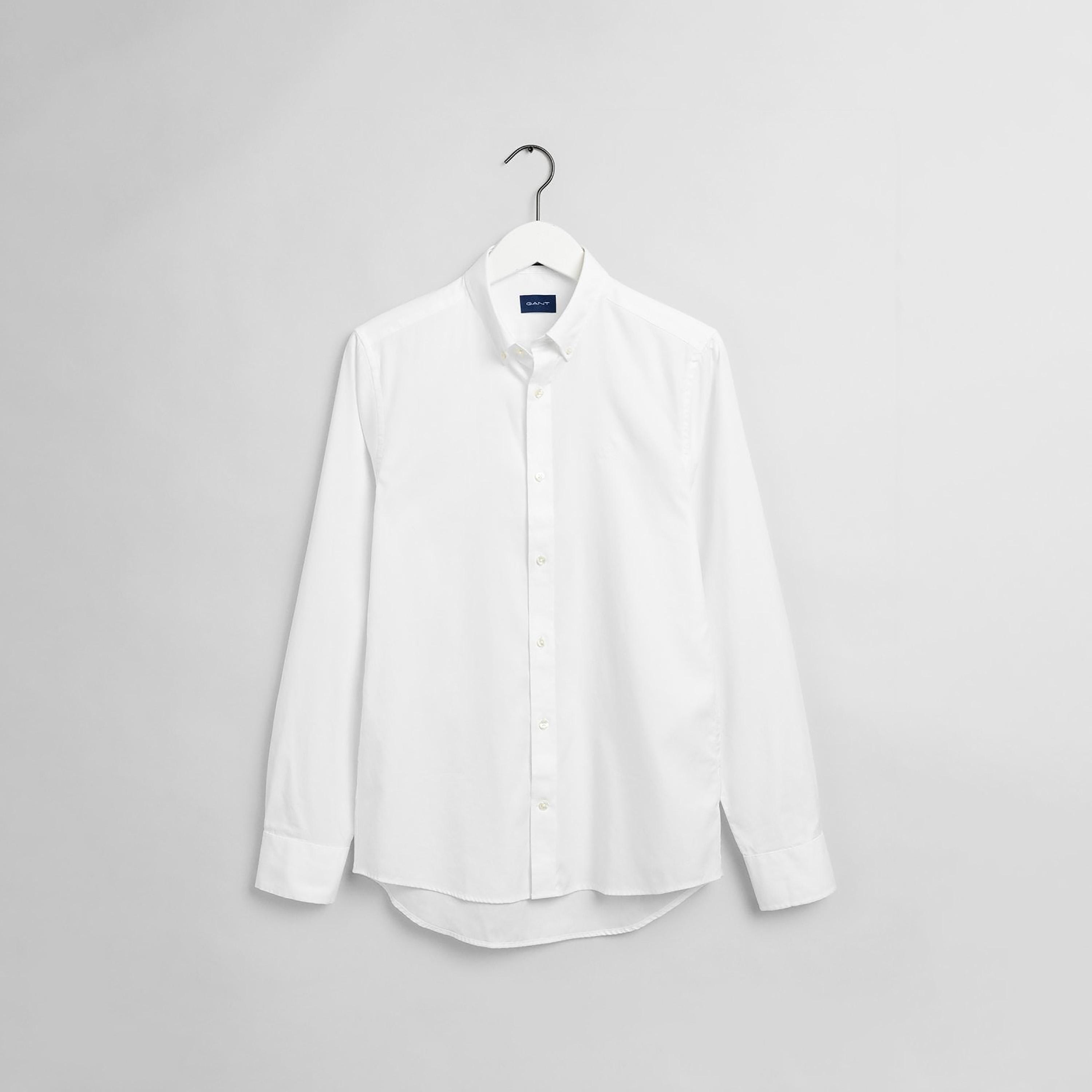 قميص الرجال بأكمام طويلة بياقة بسيطة بياقة بسيطة من غانت سليم القامة-men-clothing-shirts-image-1