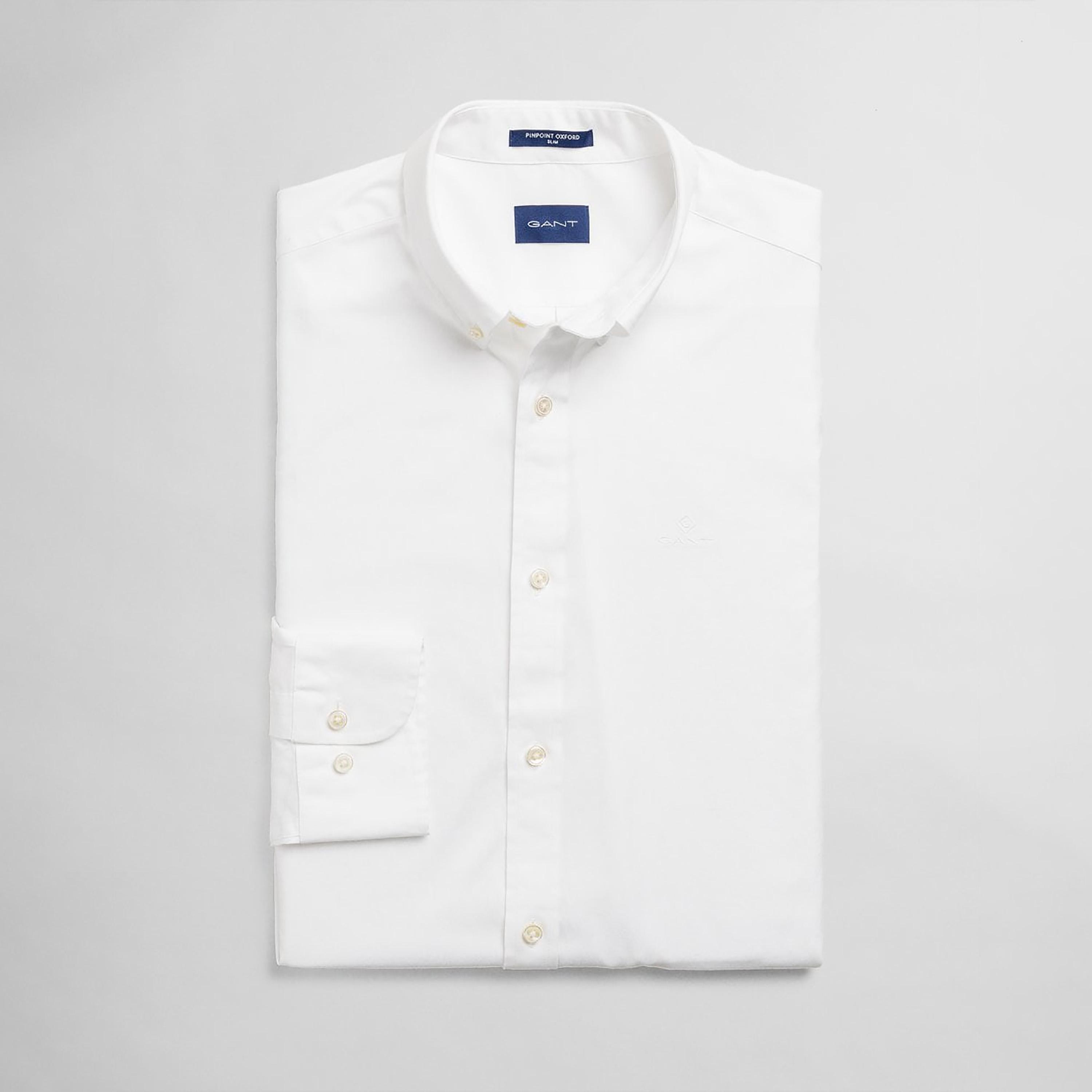 قميص الرجال بأكمام طويلة بياقة بسيطة بياقة بسيطة من غانت سليم القامة-men-clothing-shirts-image-2