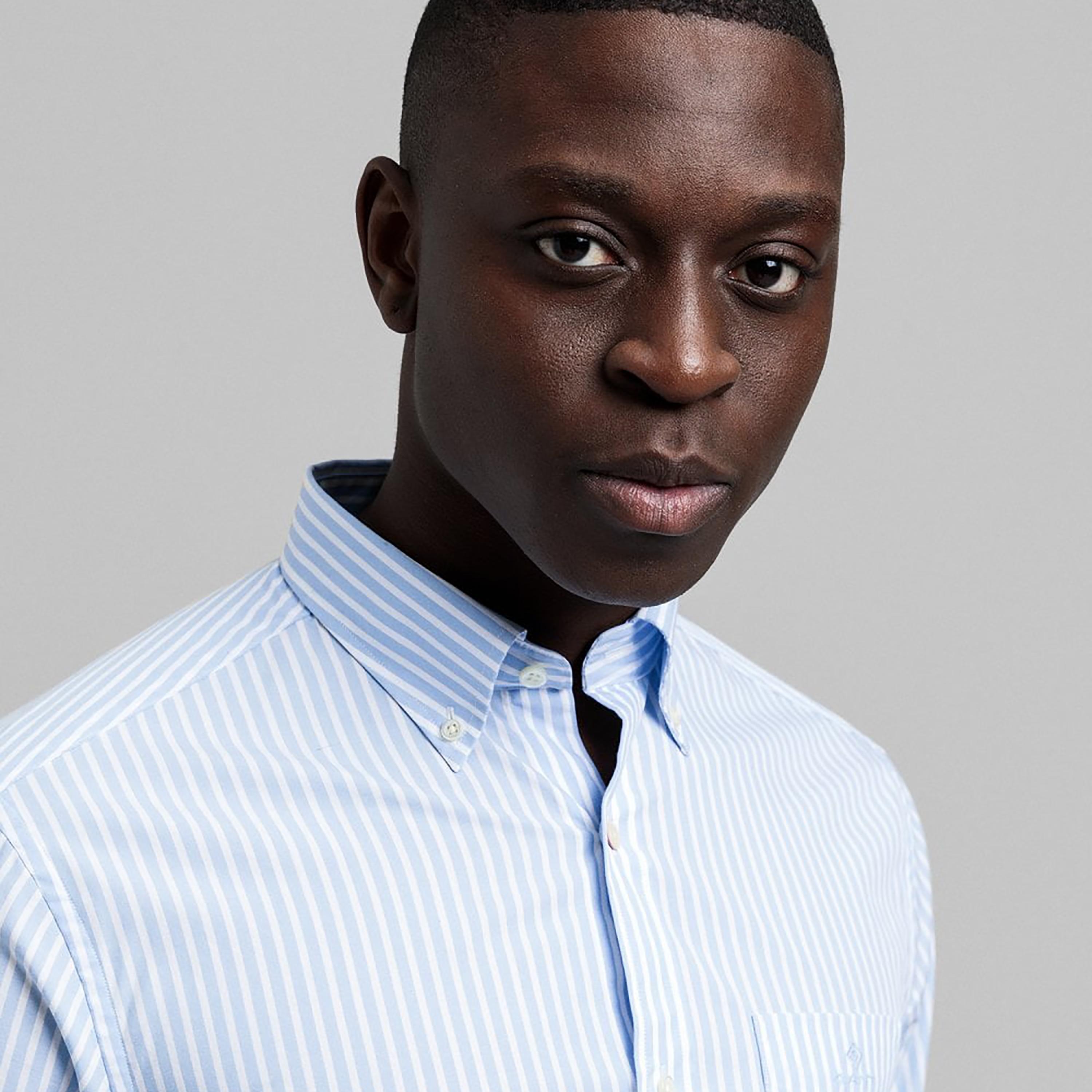 Gant Banker Striped Button Down Collar Long Sleeves Shirt with Patch Pocket-men-clothing-shirts-image-3