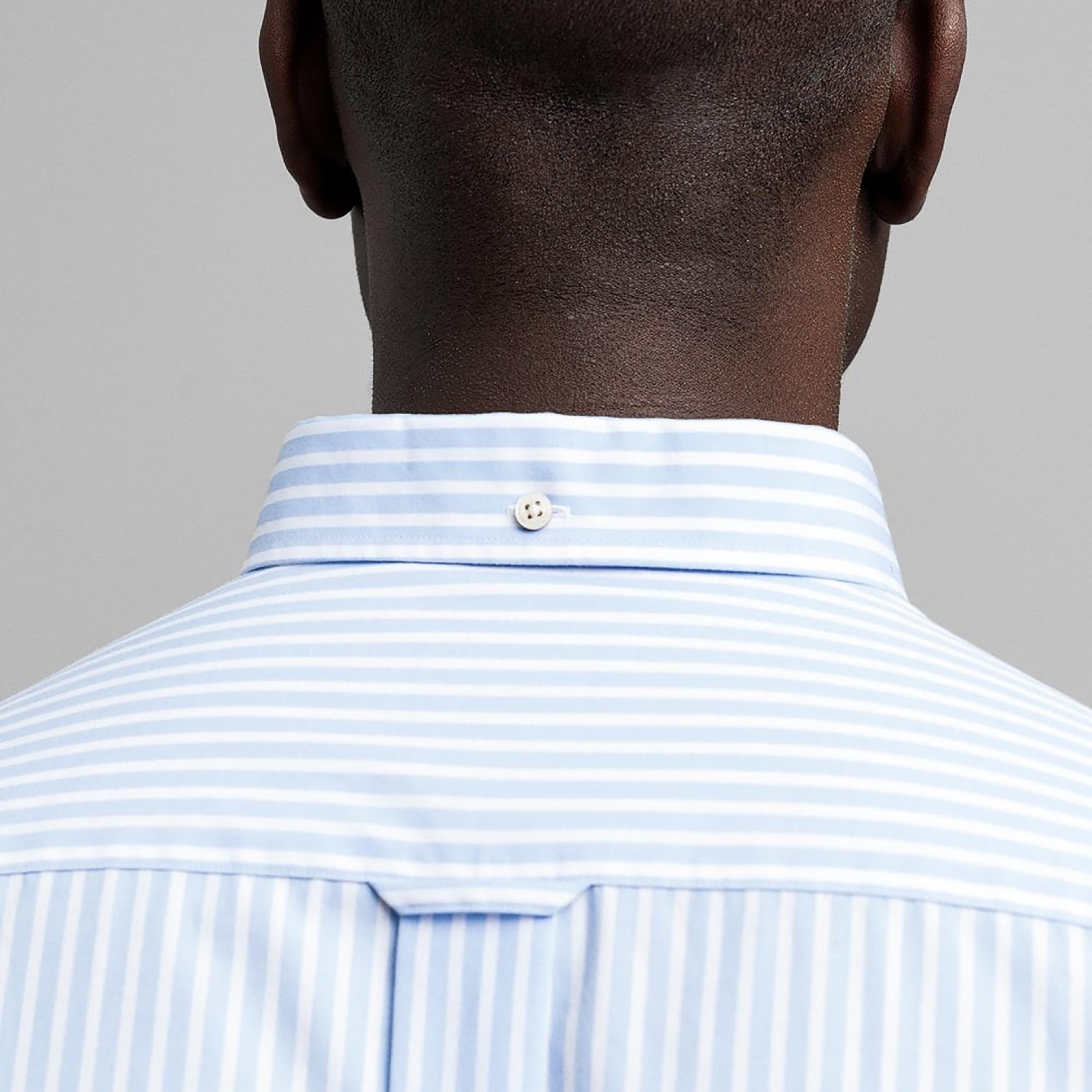 Gant Banker Striped Button Down Collar Long Sleeves Shirt with Patch Pocket-men-clothing-shirts-image-4