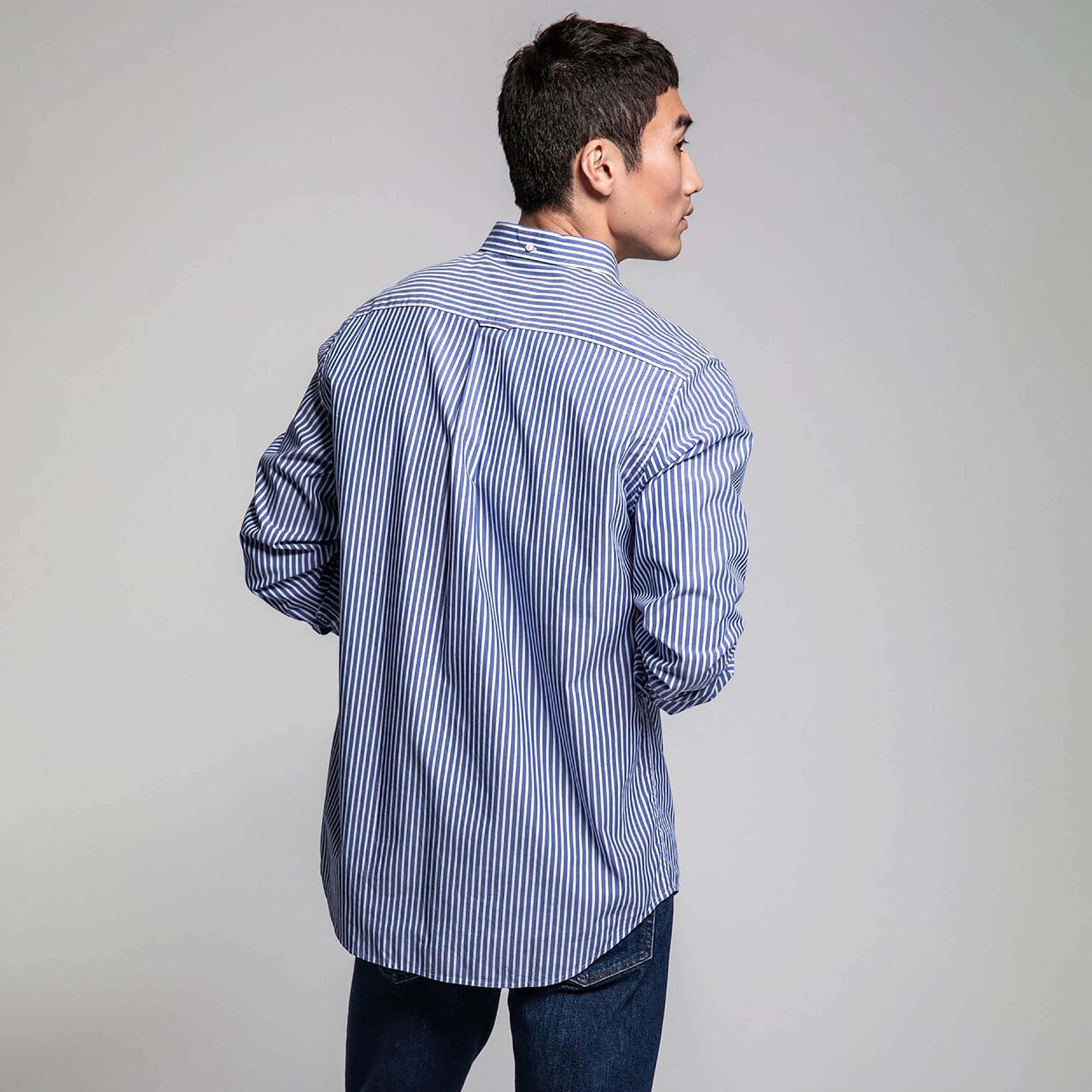 Gant Regular Fit Striped Button-Down Collar Long Sleeves Men's Shirt-men-clothing-shirts-image-4