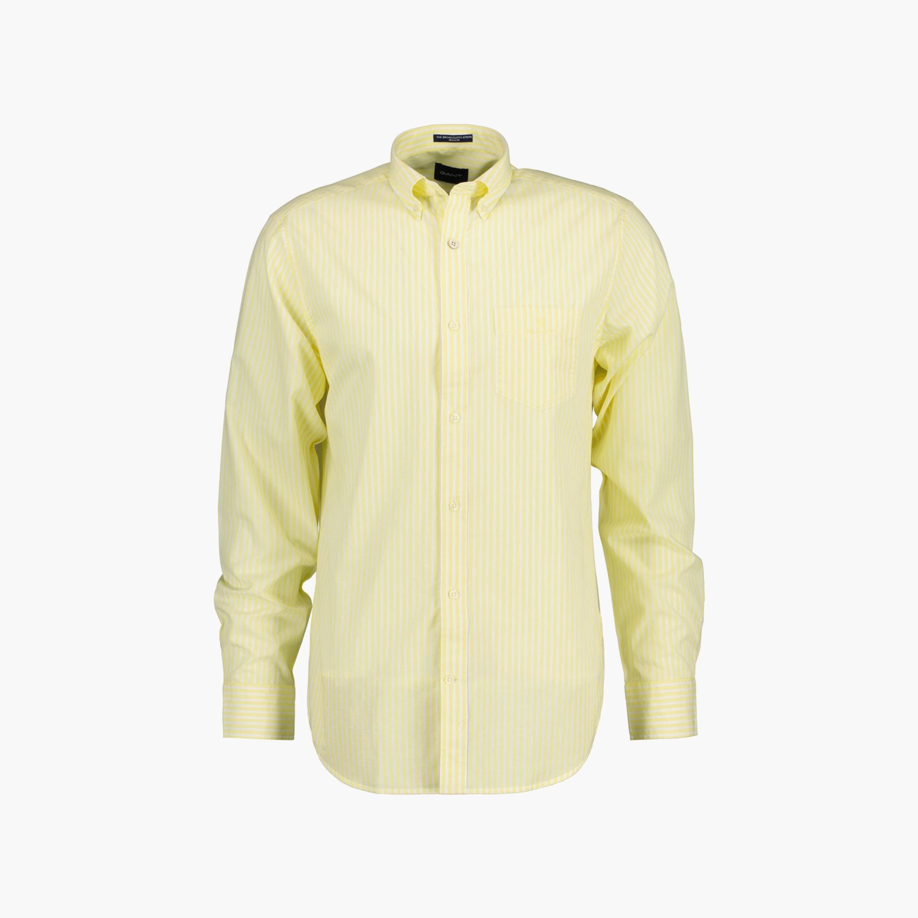 Gant Banker Striped Button Down Collar Long Sleeves Shirt with Patch Pocket-men-clothing-shirts-image-1