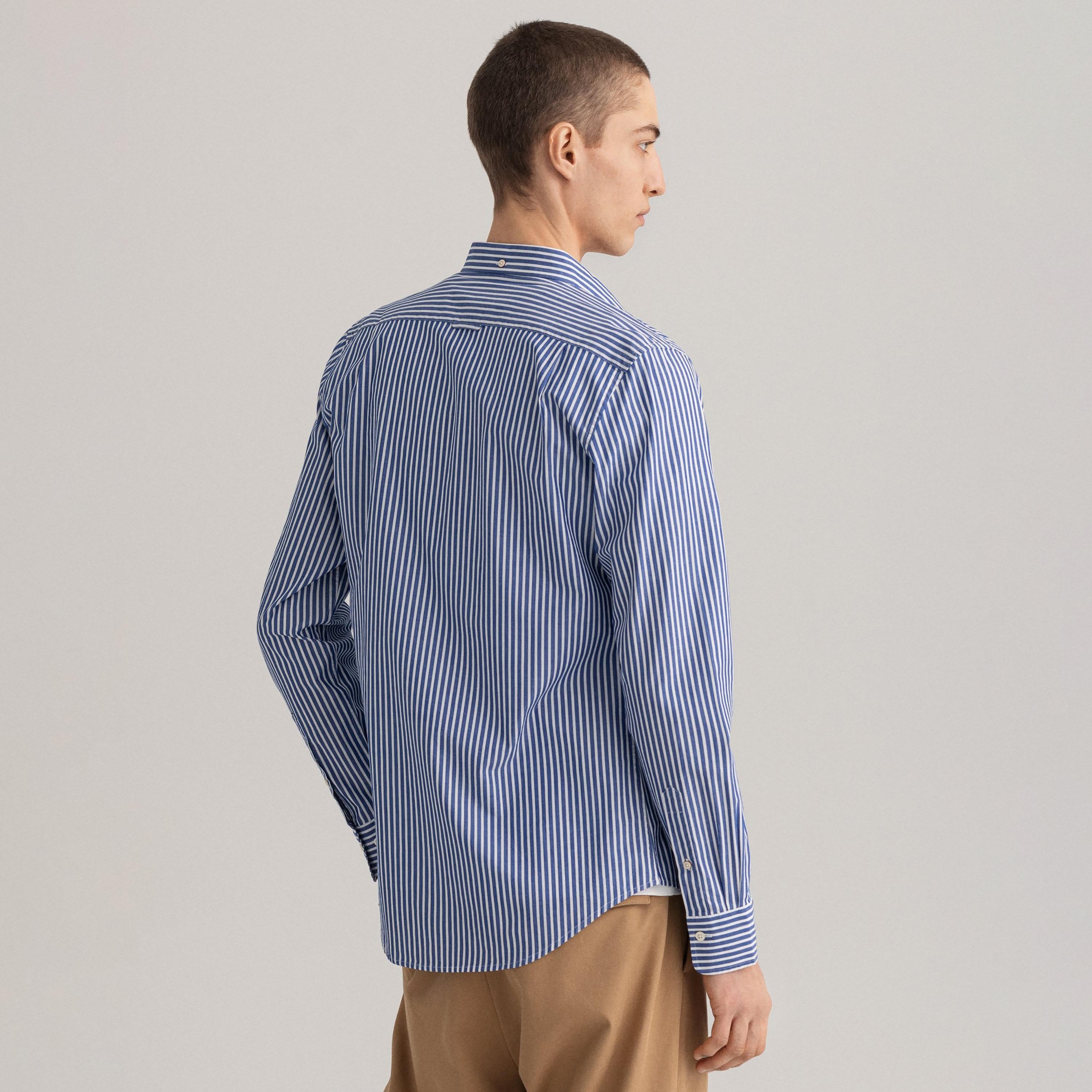 قميص من جانت مخطط بأكمام طويلة وياقة بأزرار سفلية وجيب رقعة-men-clothing-shirts-image-4