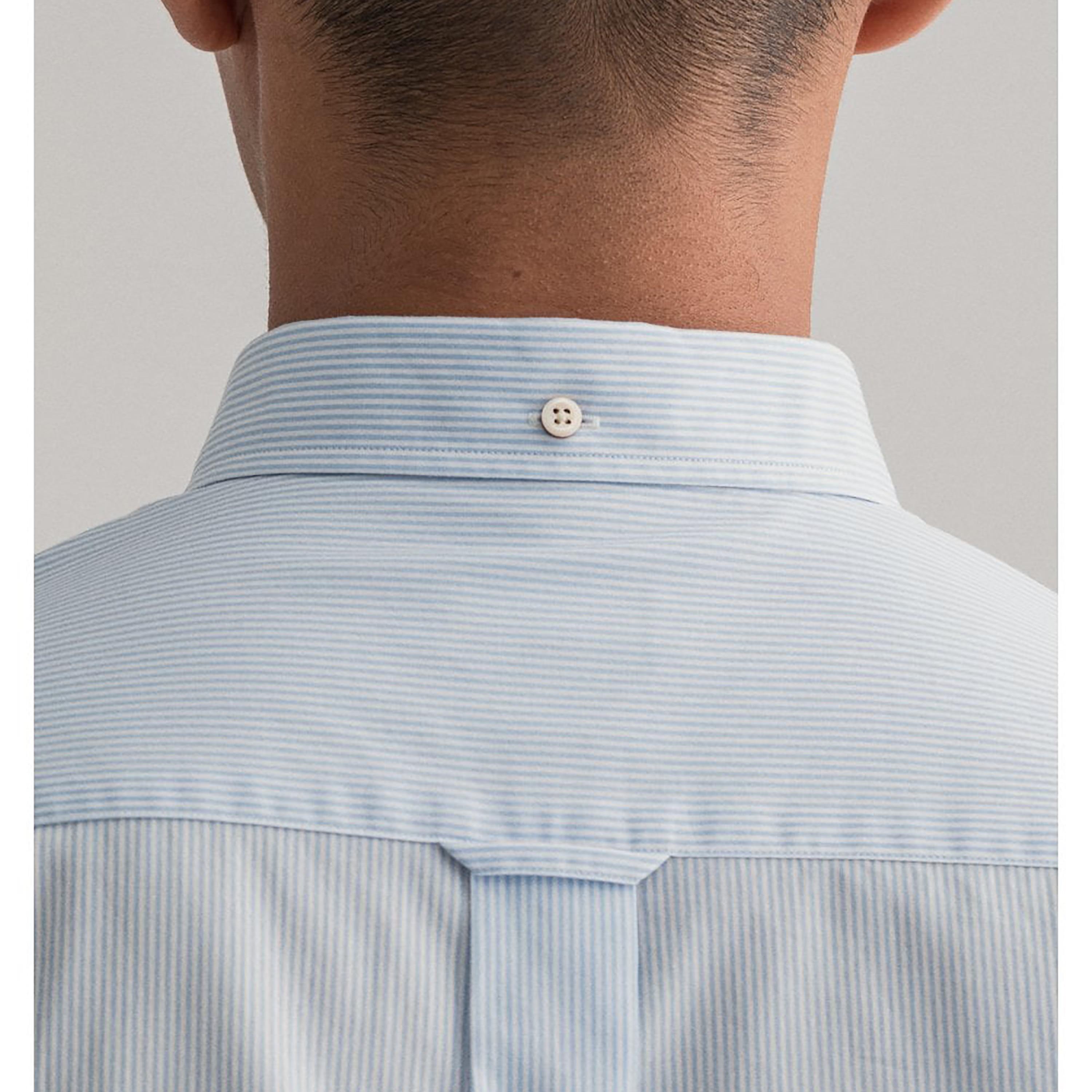 قميص من جانت بانكر مخطط بأكمام طويلة وياقة بأزرار سفلية وجيب رقعة-men-clothing-shirts-image-3