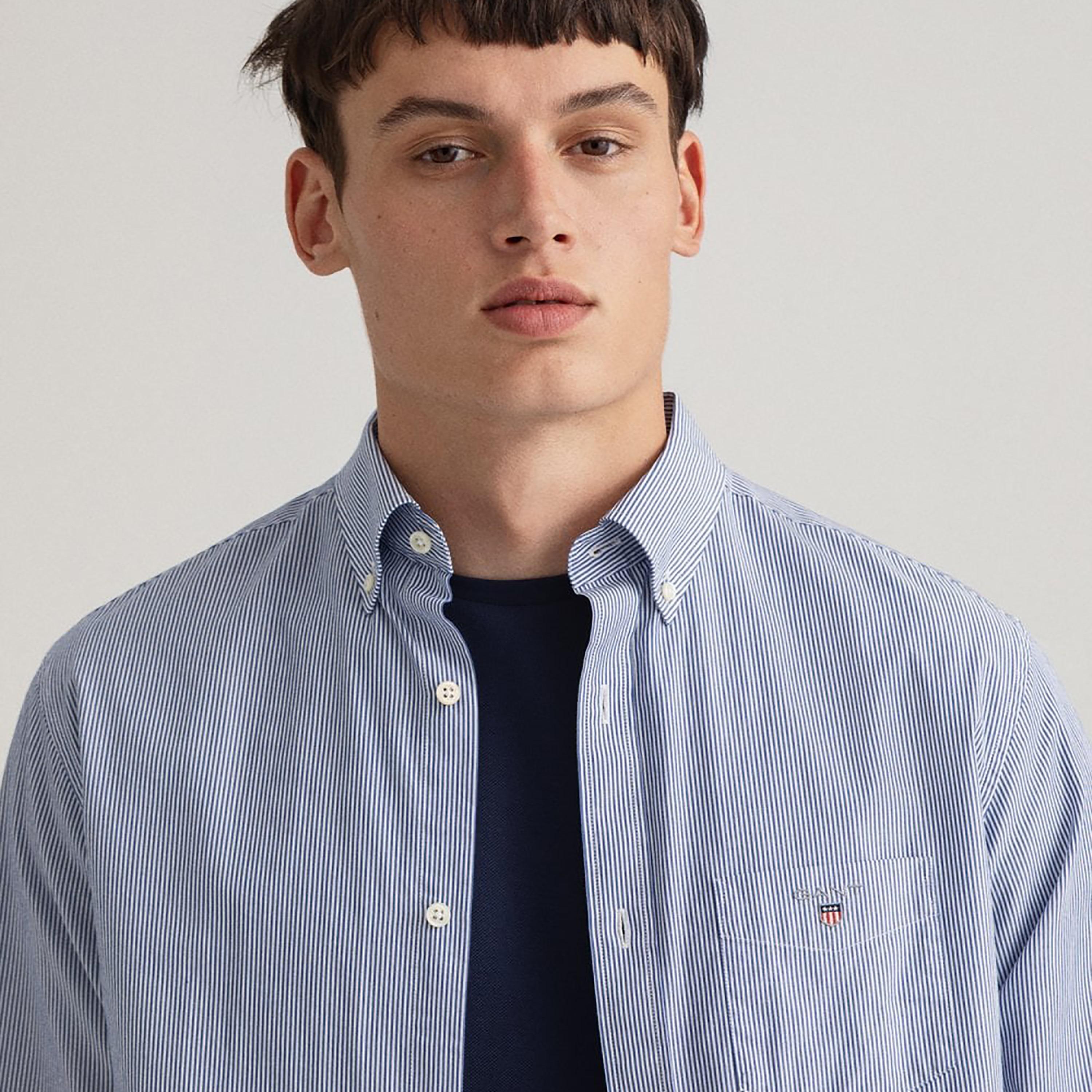 قميص بانكر رجالي بقصّة عادية وأزرار وياقة وأكمام طويلة من جانت-men-clothing-shirts-image-2