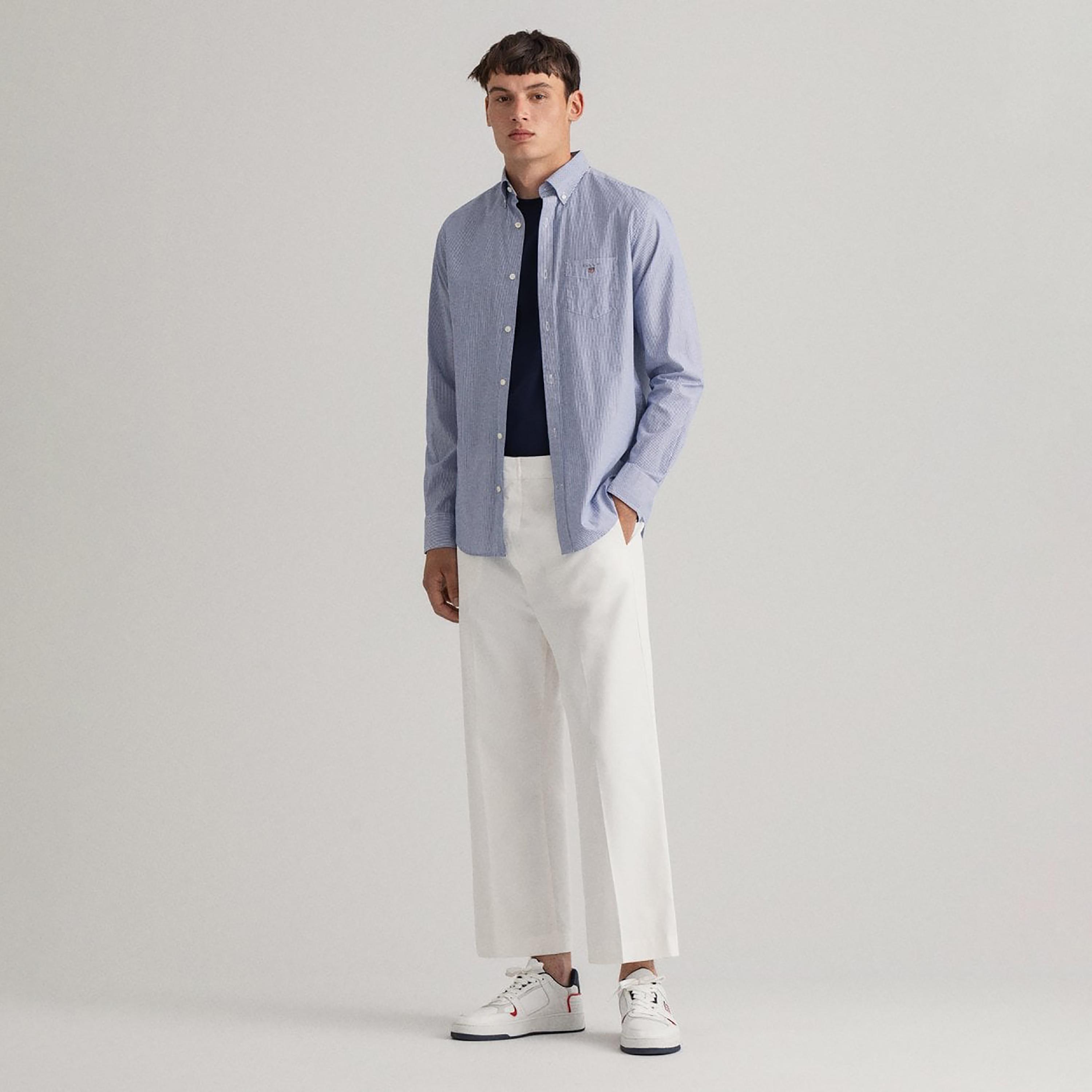 قميص بانكر رجالي بقصّة عادية وأزرار وياقة وأكمام طويلة من جانت-men-clothing-shirts-image-3