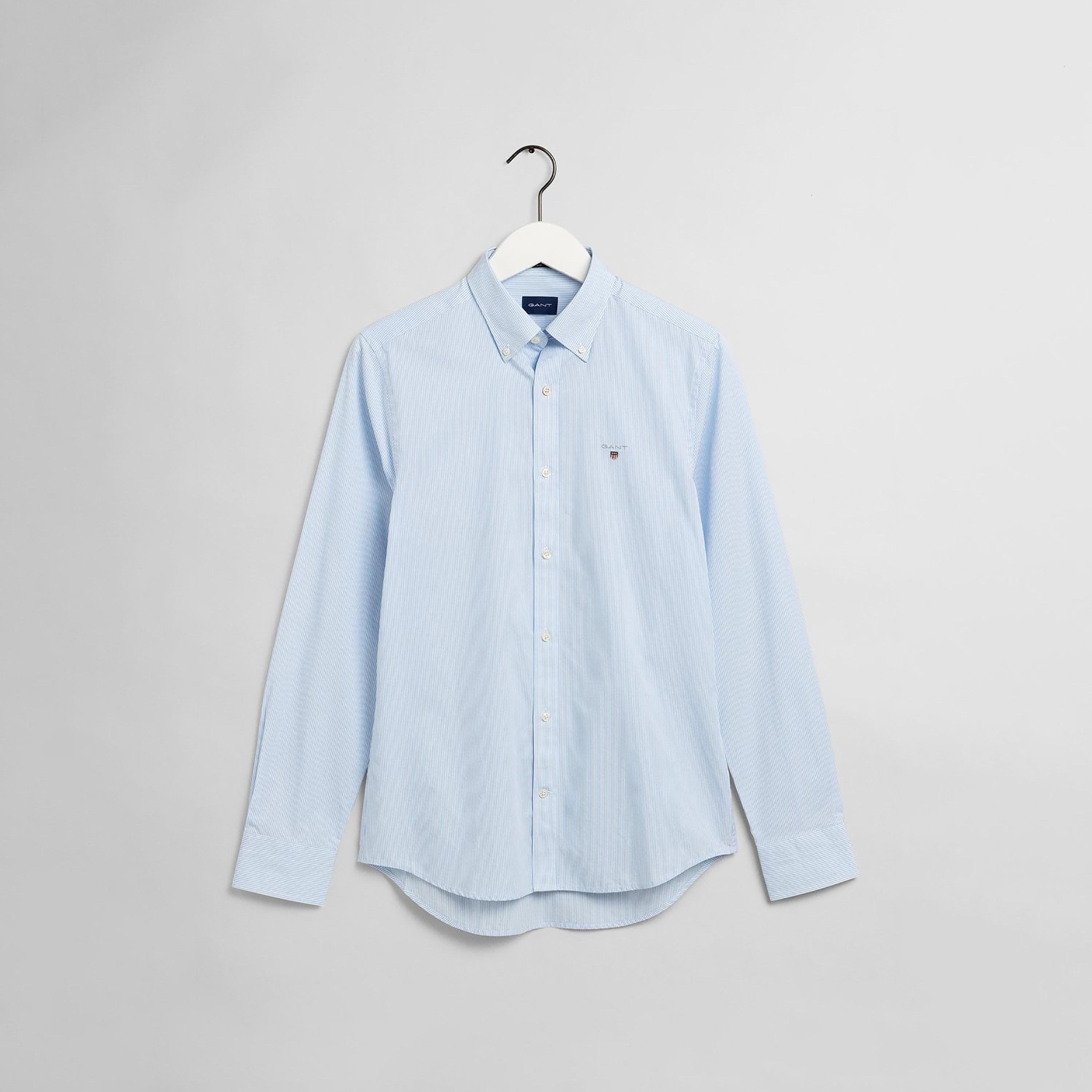 Gant Slim Fit Striped Button-Down Collar Long Sleeves Men's Shirt-men-clothing-shirts-image-1