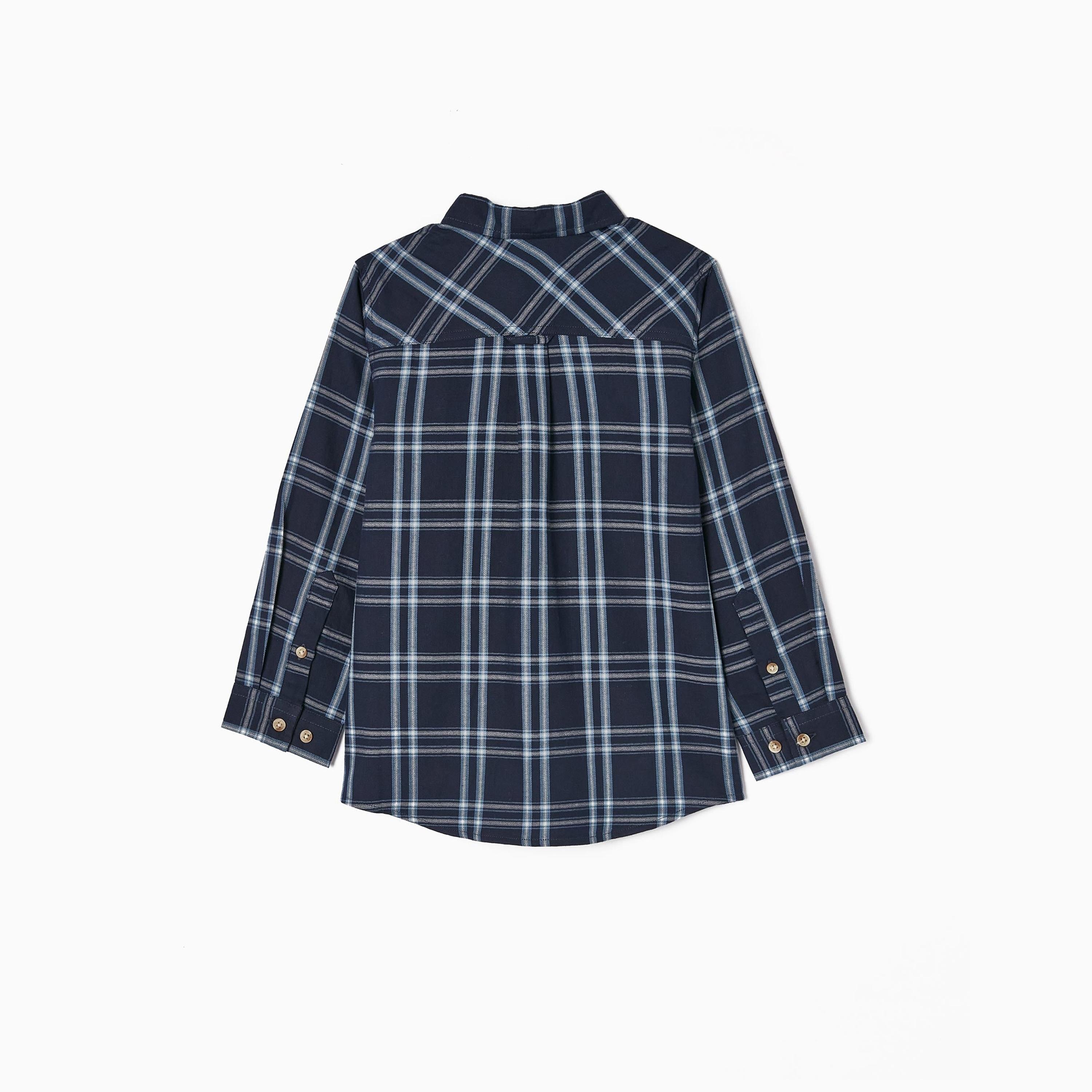 Zippy Checked Collar Neck Shirt-boys-clothing-shirts-image-2
