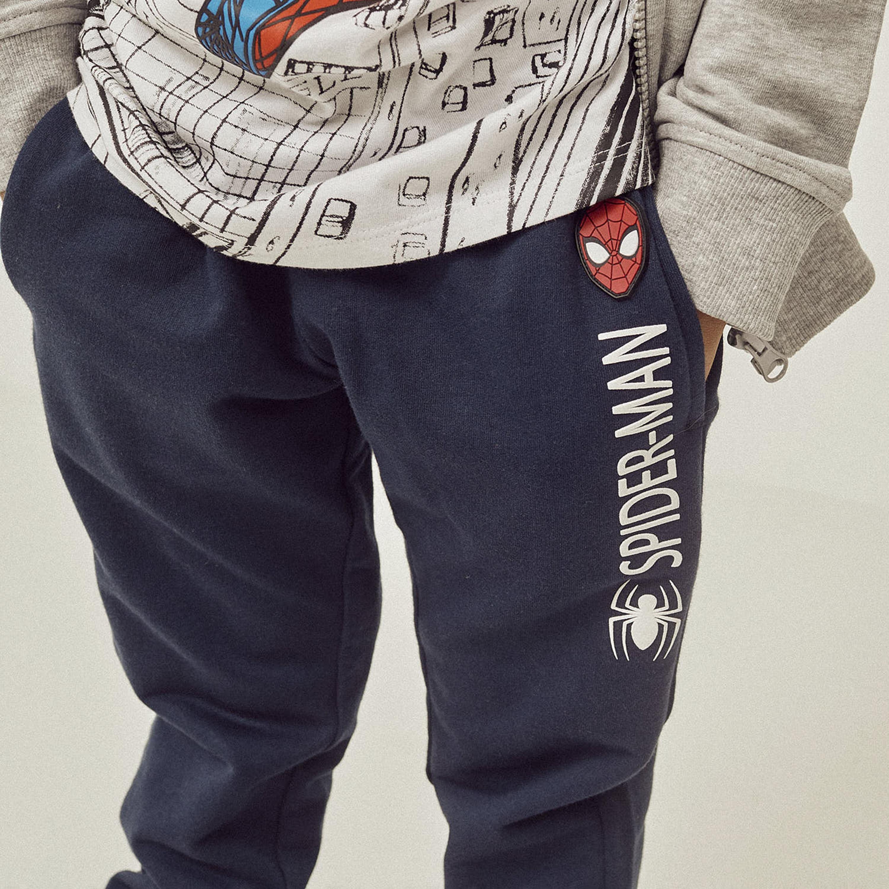 بنطال ركض بطبعات وخصر مطاطي سبايدر مان من زيبي-boys-clothing-bottoms-joggersandtrackpants-image-2