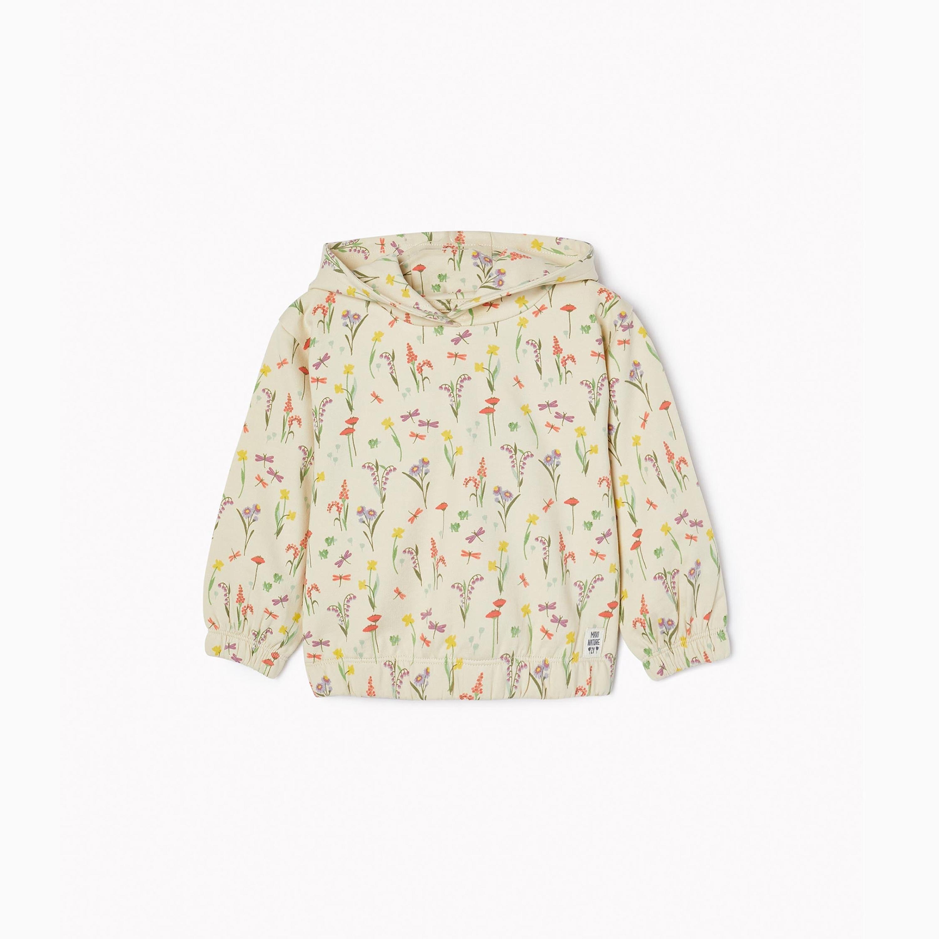 Zippy Floral Printed Hoodie-baby-girls-clothing-sweatshirts-image-1