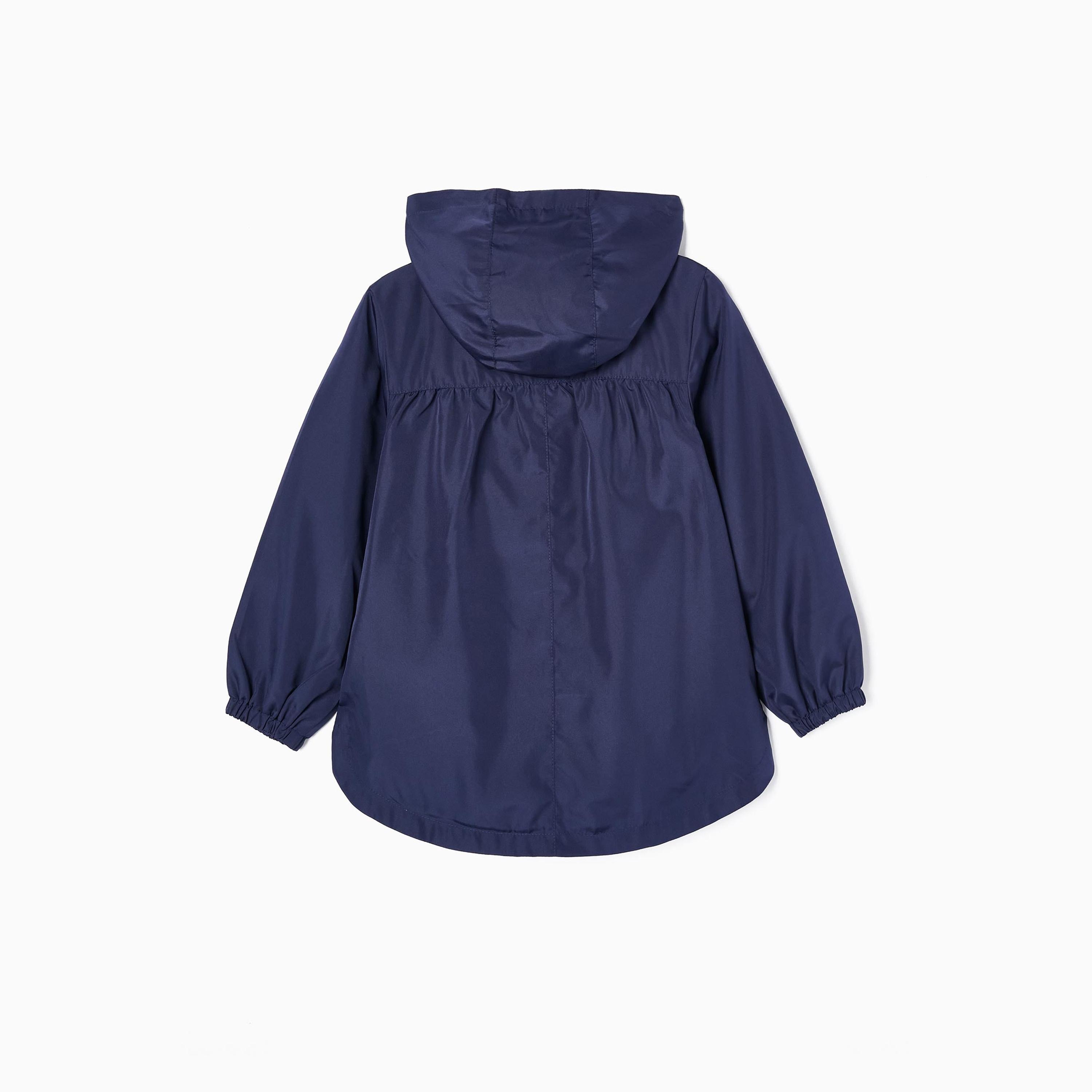 جاكيت واقي بغطاء للرأس سادة من زيبي-girls-clothing-winterwear-jacketsandcoats-image-2