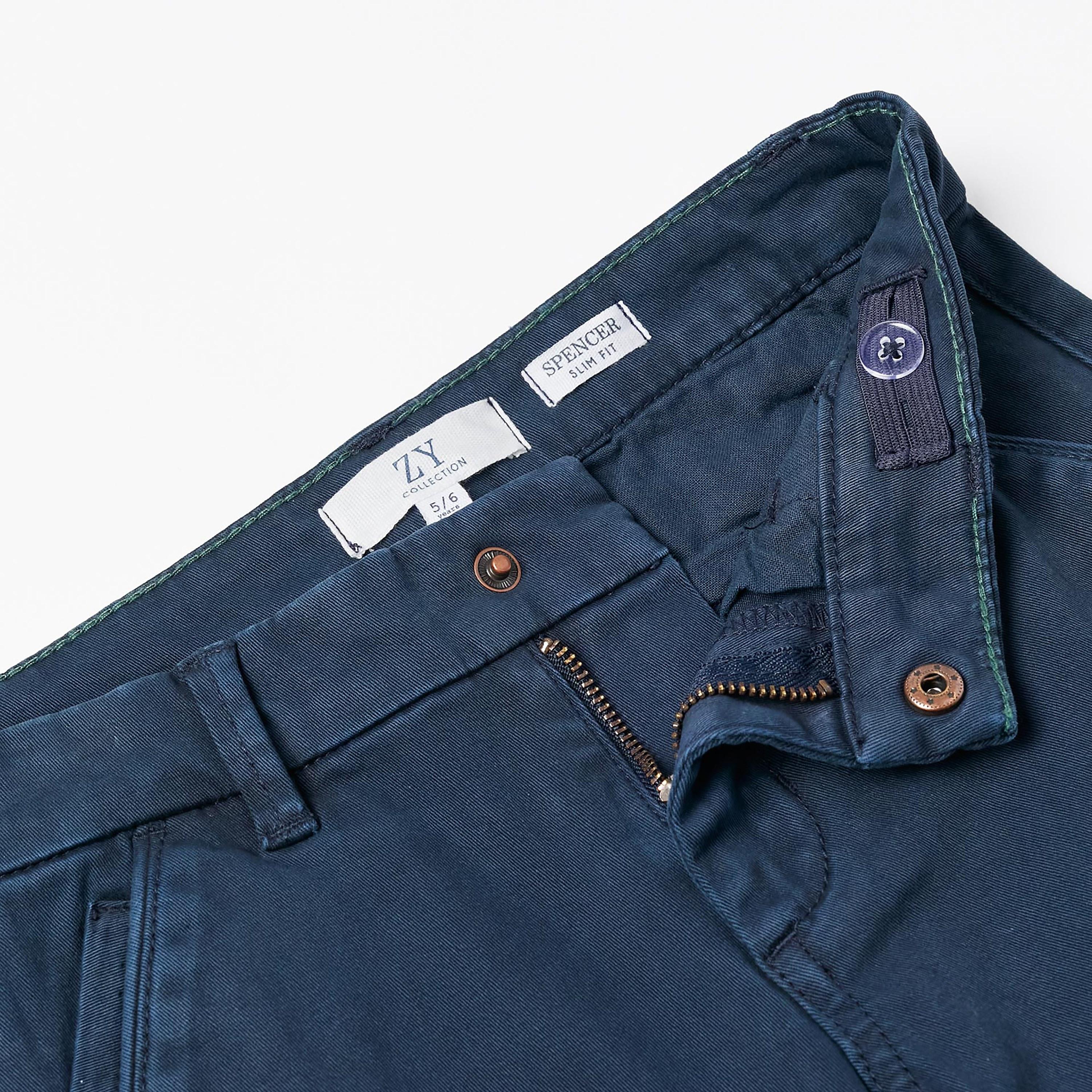 بنطال تشينو 100% قطن من زيبي-boys-clothing-schoolwear-bottoms-pants-image-3