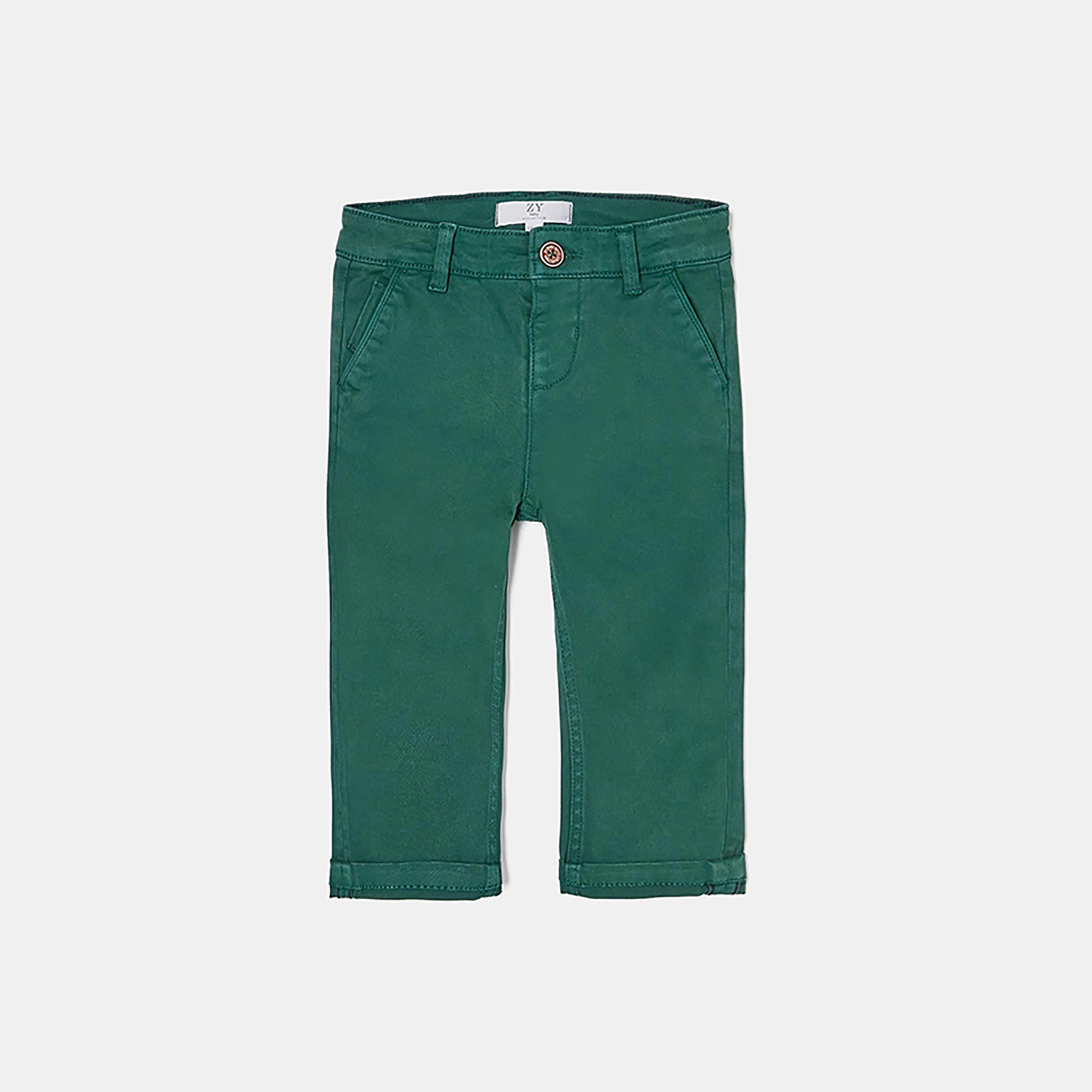 بنطلون تويل قطن 100% من زيبي-baby-boys-clothing-bottoms-trousers-image-1