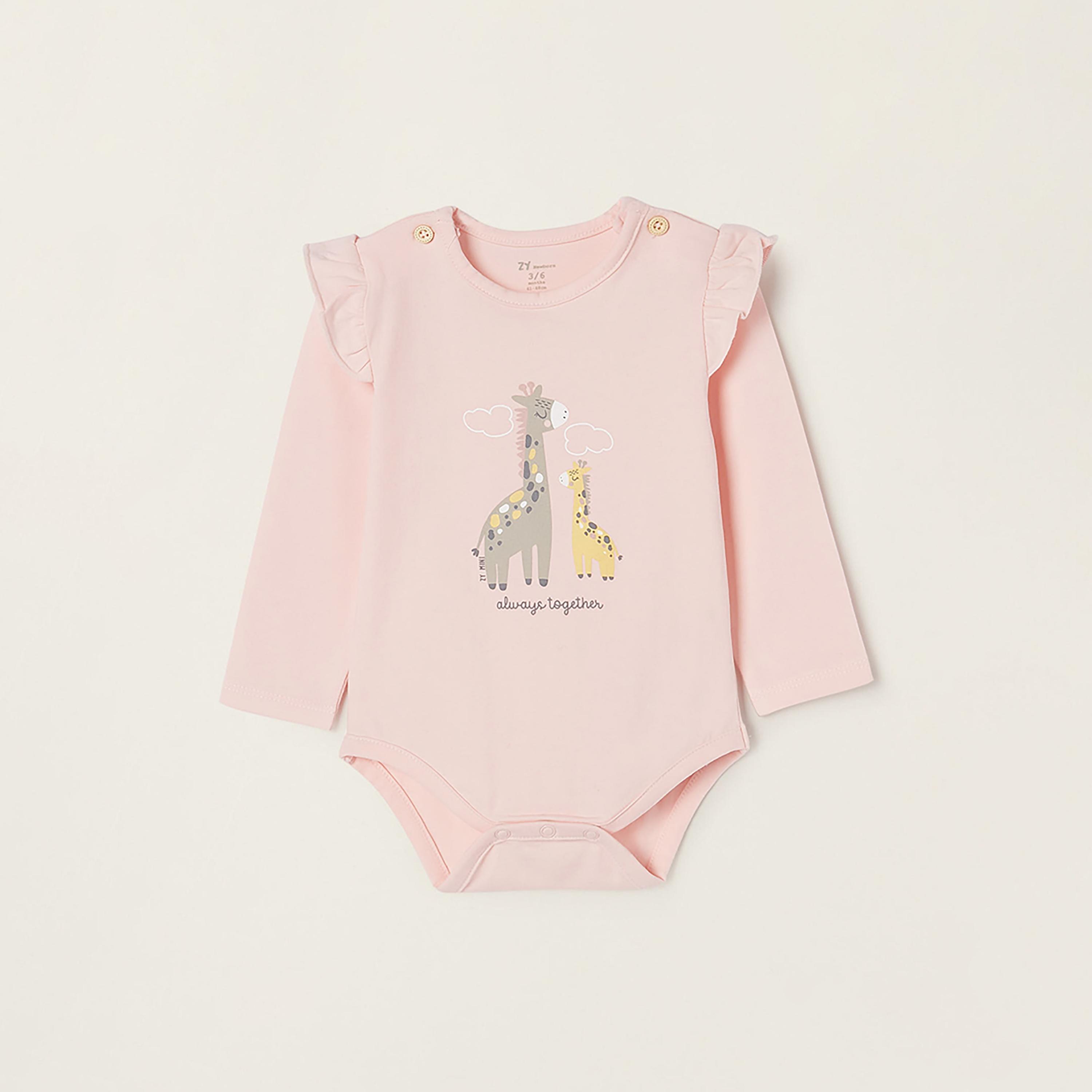 Zippy Printed Round Neck Bodysuit-baby-girls-clothing-bodysuits-image-1