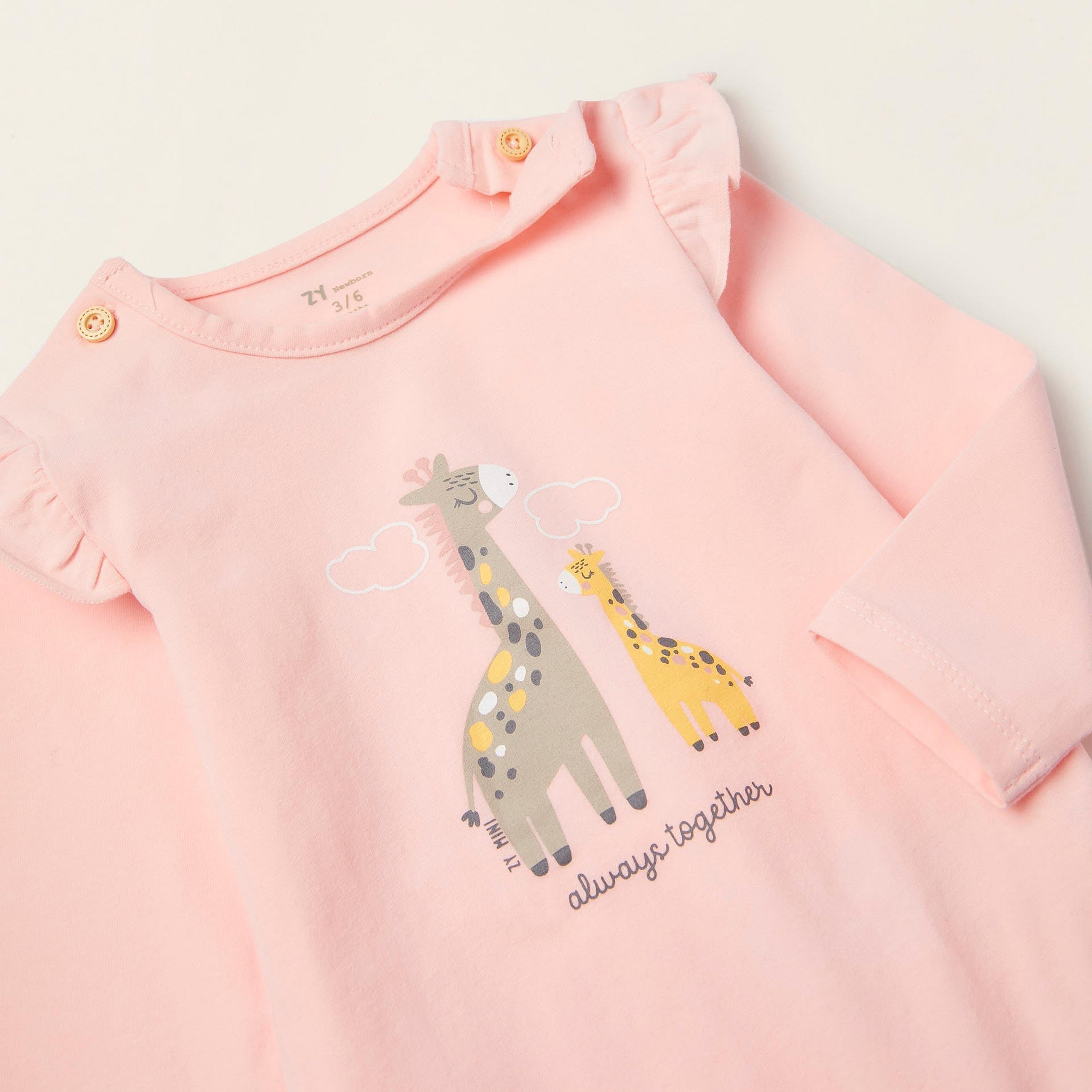 بودي سوت برقبة دائرية مطبوع من زيبي-baby-girls-clothing-bodysuits-image-3