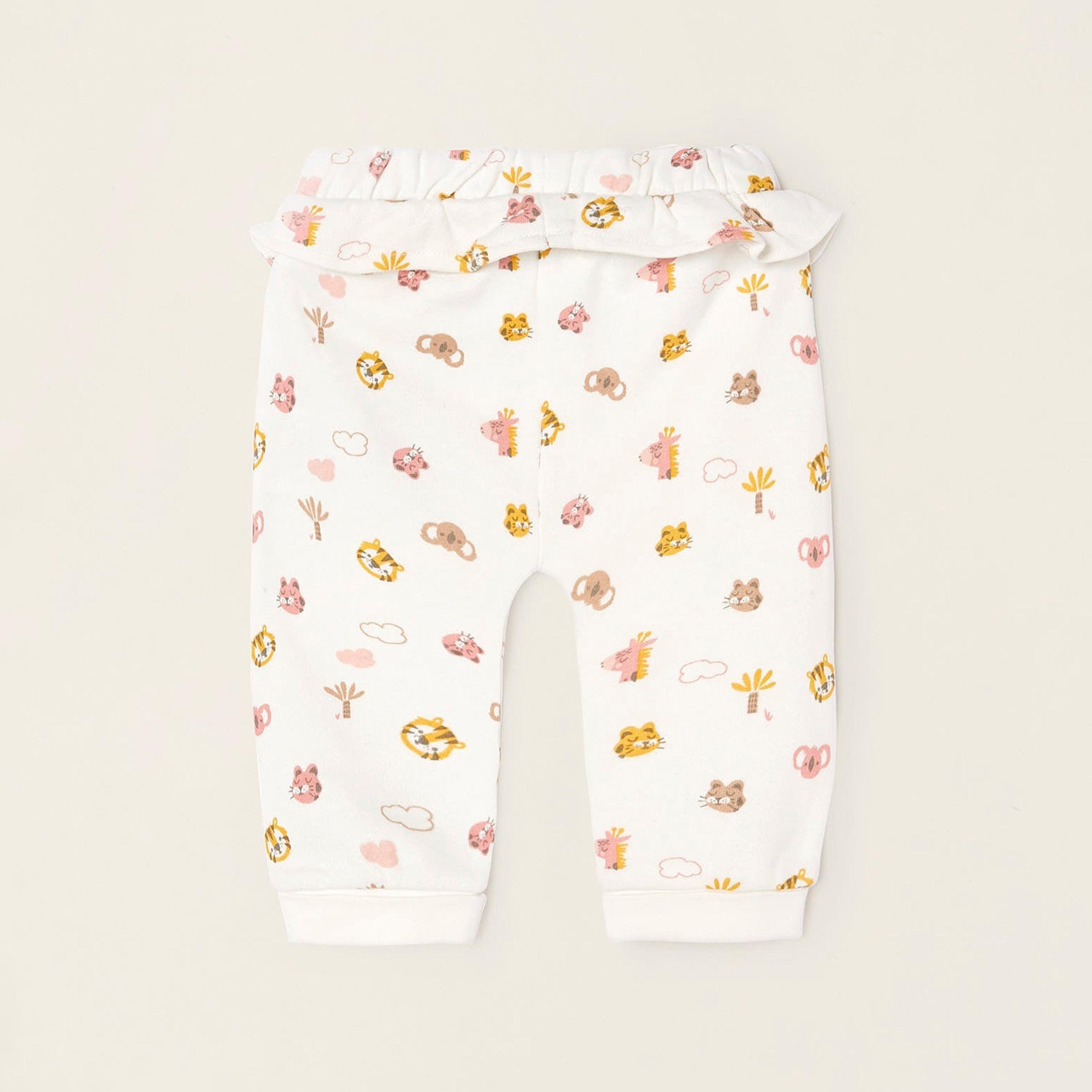 بنطال قطني مطبوع من زيبي حيوانات الغابة من زيبي-baby-girls-clothing-bottoms-trousers-image-2