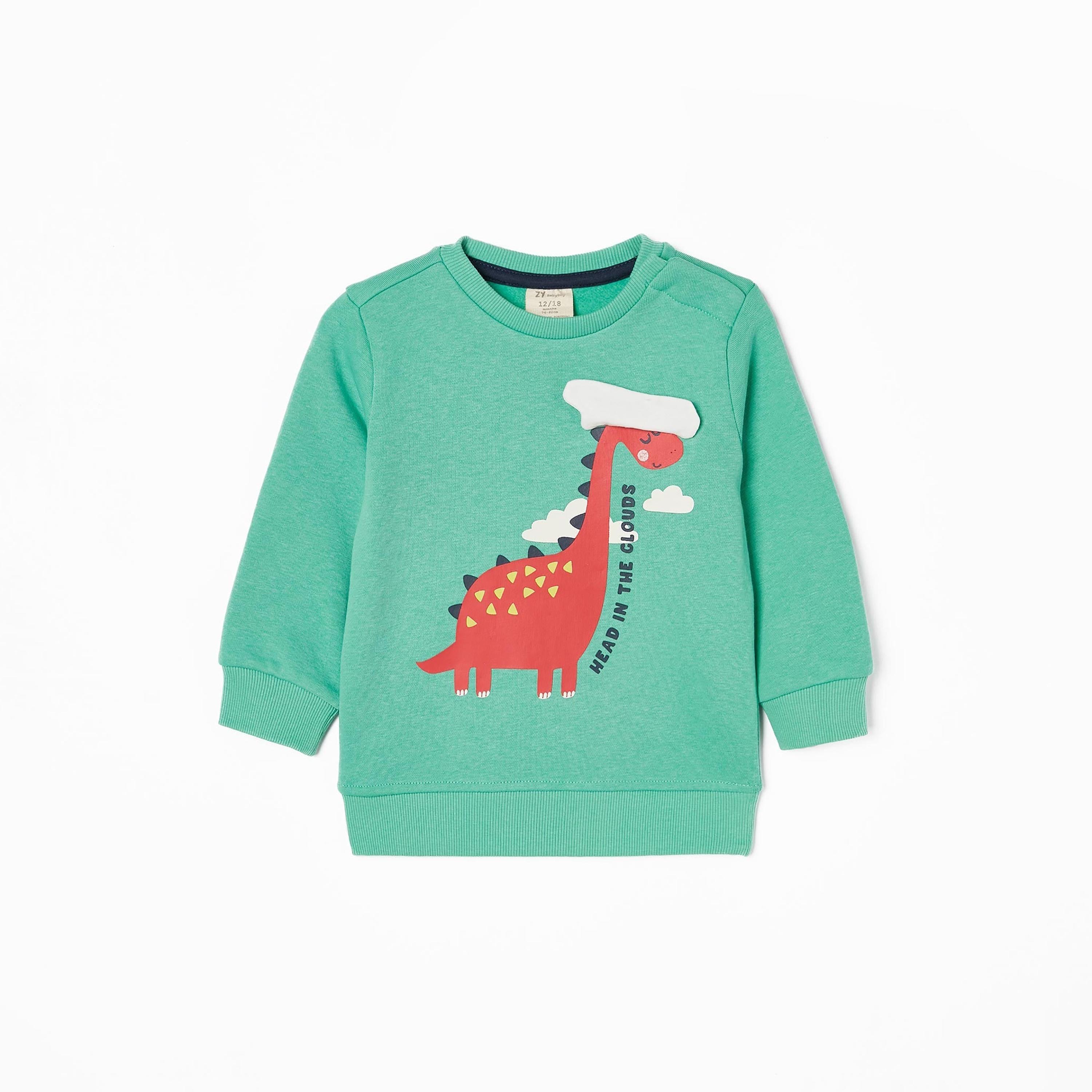 Zippy Printed Round Neck Sweatshirt - Dinosaur-baby-boys-clothing-sweatshirts-image-1