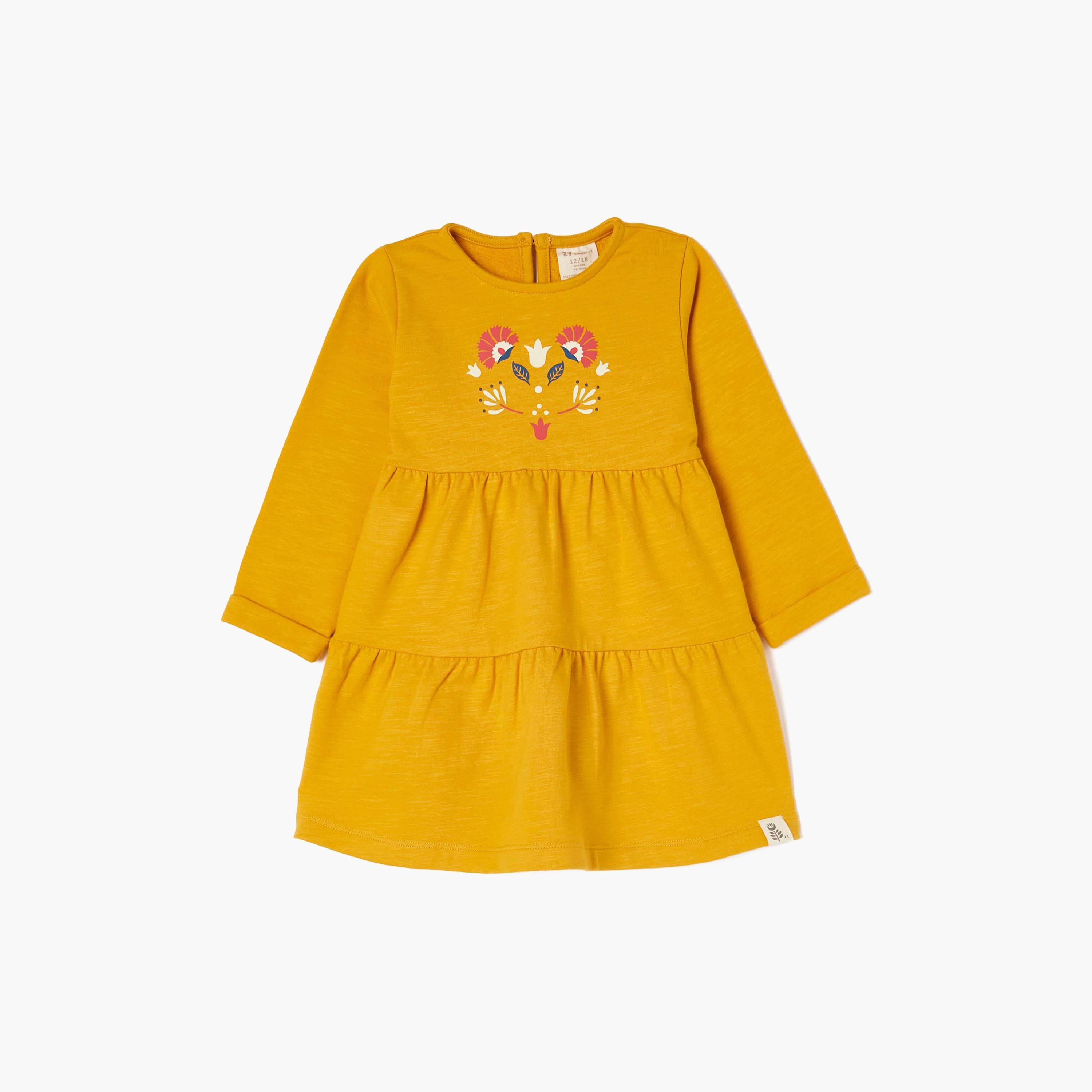 فستان بأكمام طويلة وطبعات زهور من زيبي-baby-girls-clothing-dressesandjumpsuits-image-1