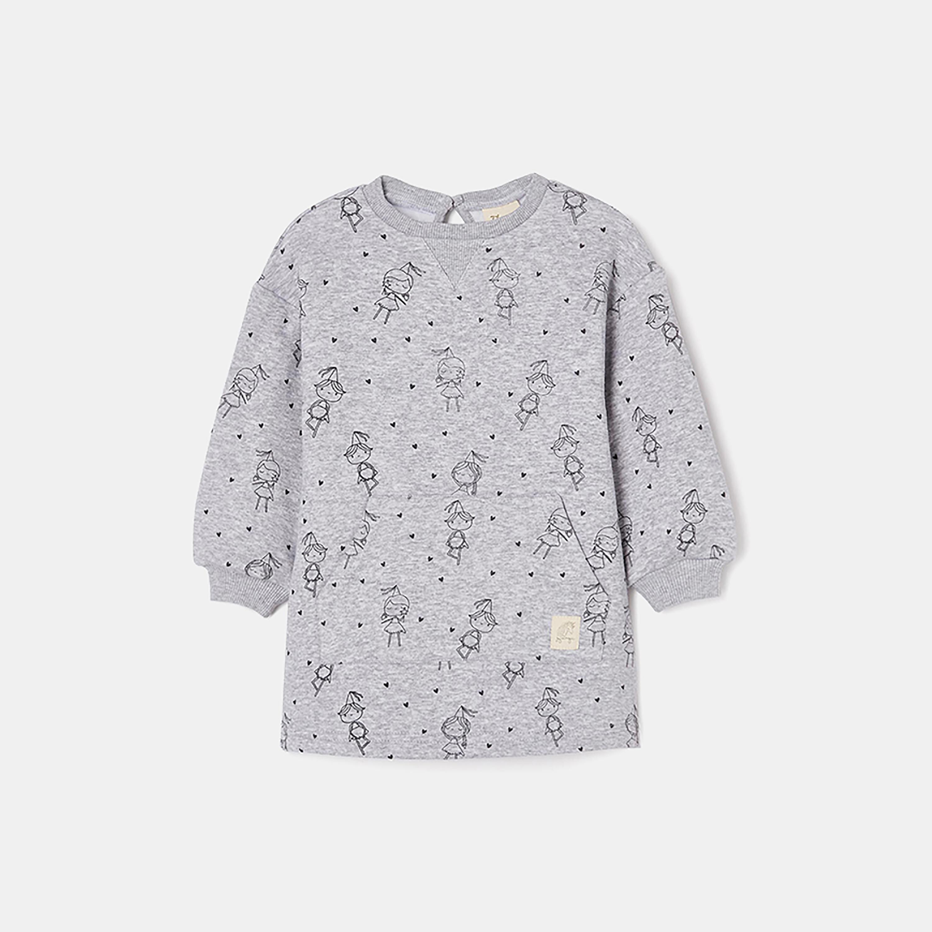 فستان بأكمام طويلة ومطبوع من زيبي-baby-girls-clothing-dressesandjumpsuits-image-1