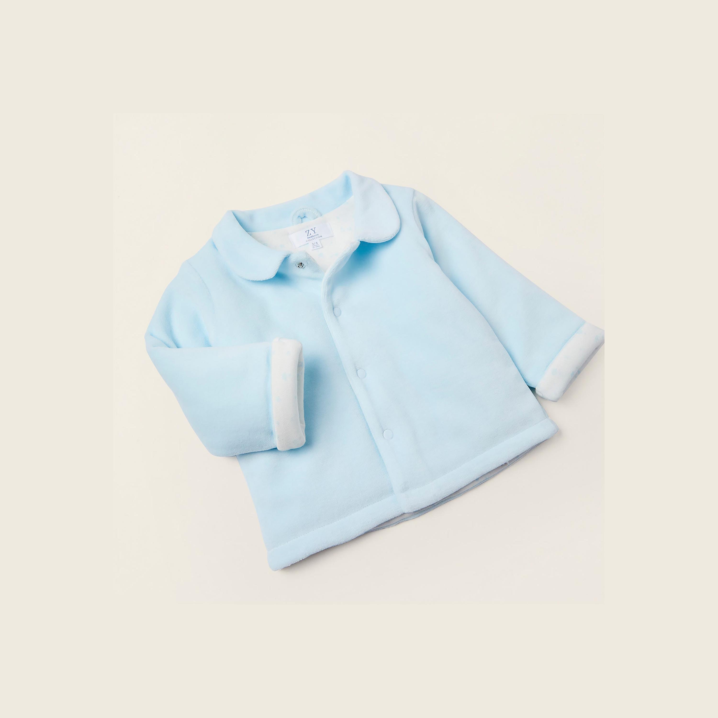 Zippy Solid Collar Neck Velour Jacket-baby-boys-clothing-jacketsandblazers-image-2