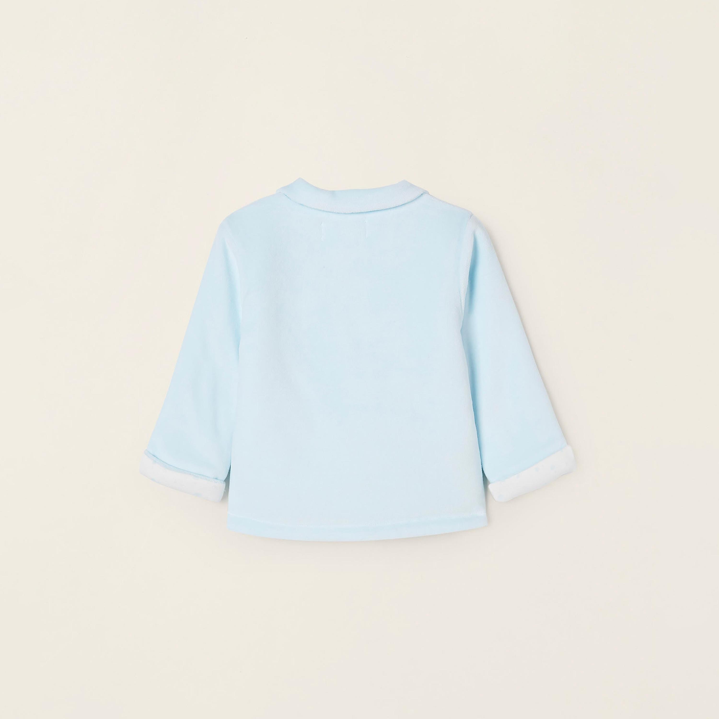 Zippy Solid Collar Neck Velour Jacket-baby-boys-clothing-jacketsandblazers-image-3