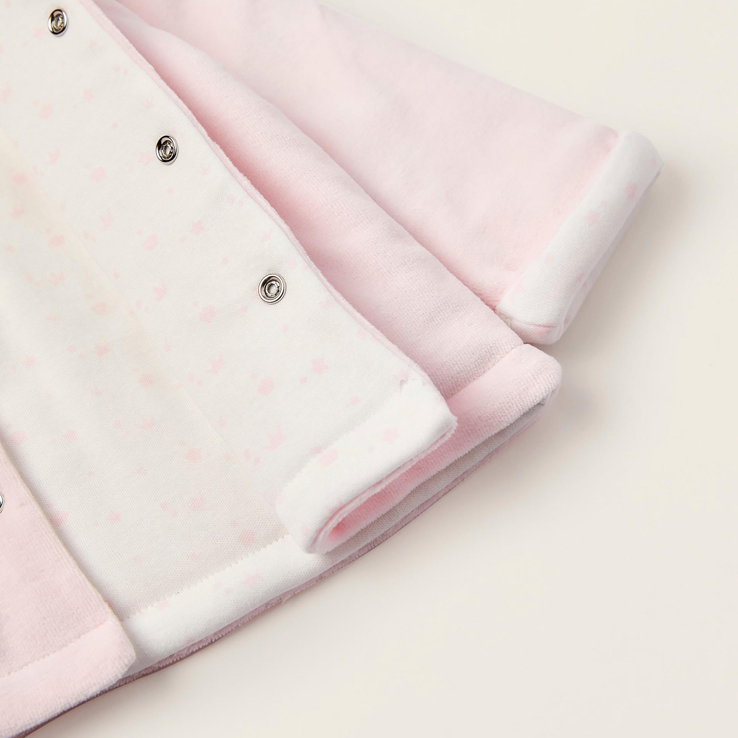 Zippy Solid Collar Neck Velour Jacket-baby-girls-clothing-jacketsandcoats-image-4