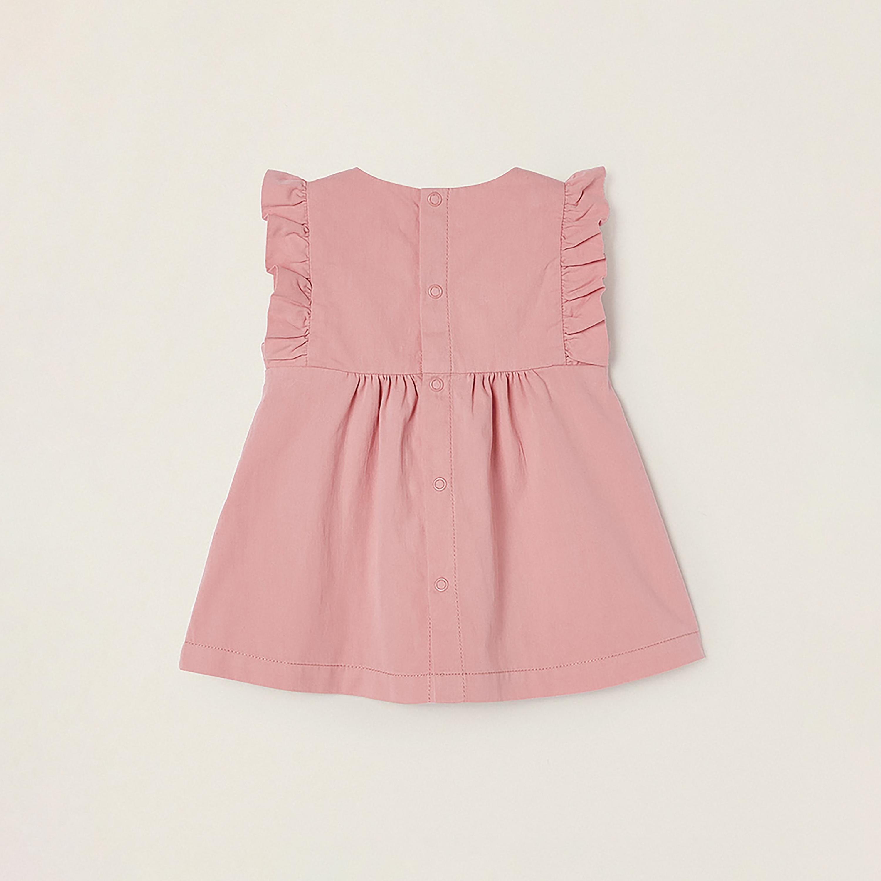 Zippy Solid Cap Sleeves Dress-baby-girls-clothing-dressesandjumpsuits-image-2