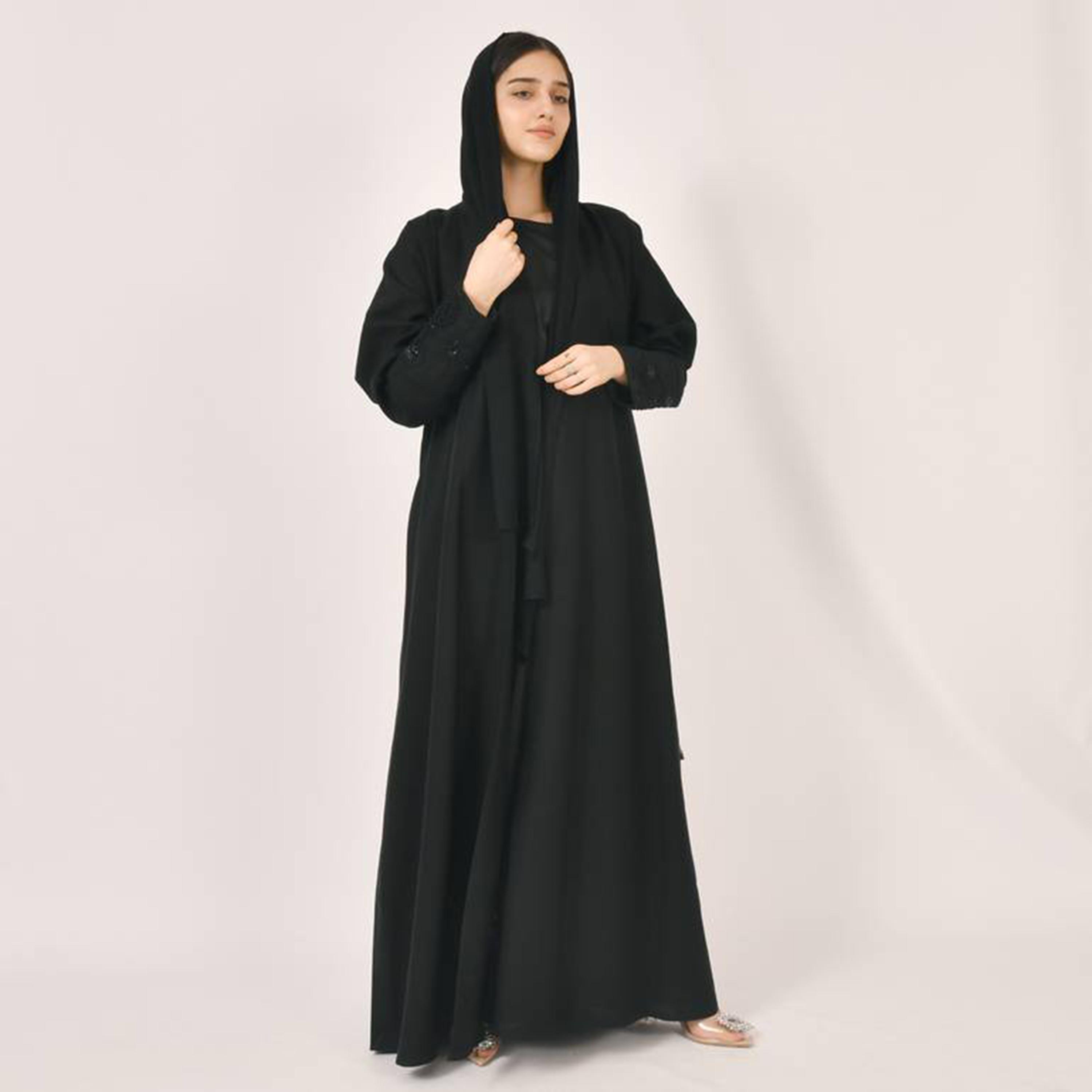 Hawraa Embroidered Abaya with Hijab-women-arabicclothing-abayas-image-1