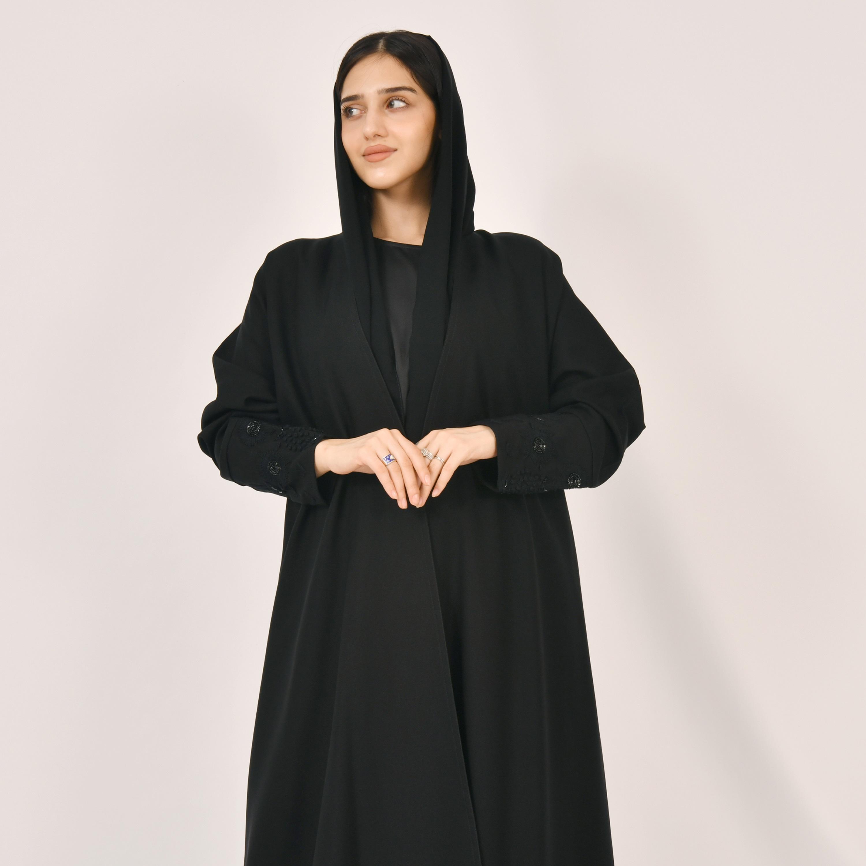 Hawraa Embroidered Abaya with Hijab-women-arabicclothing-abayas-image-3