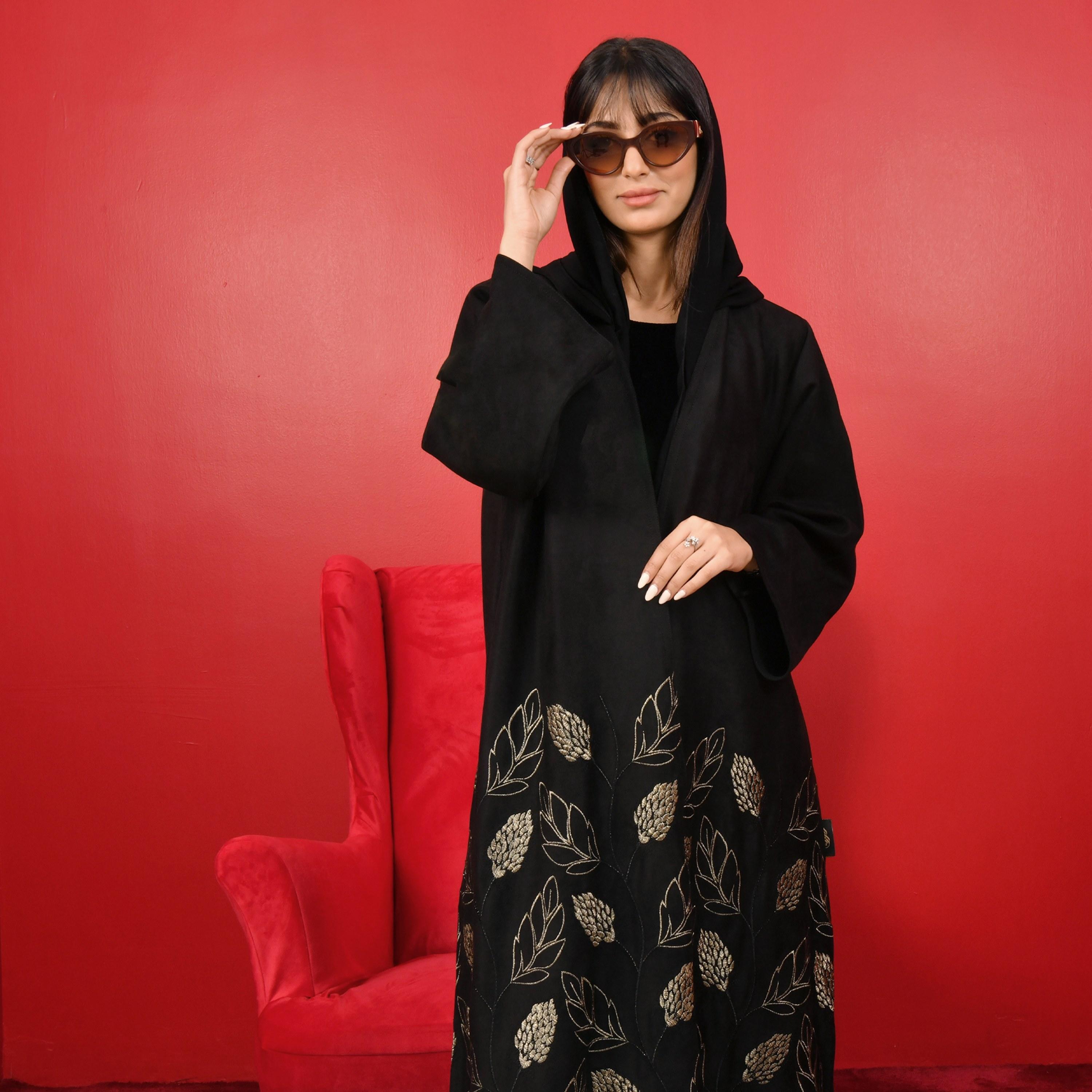 Hawraa Embroidered Abaya with Hijab-women-arabicclothing-abayas-image-1