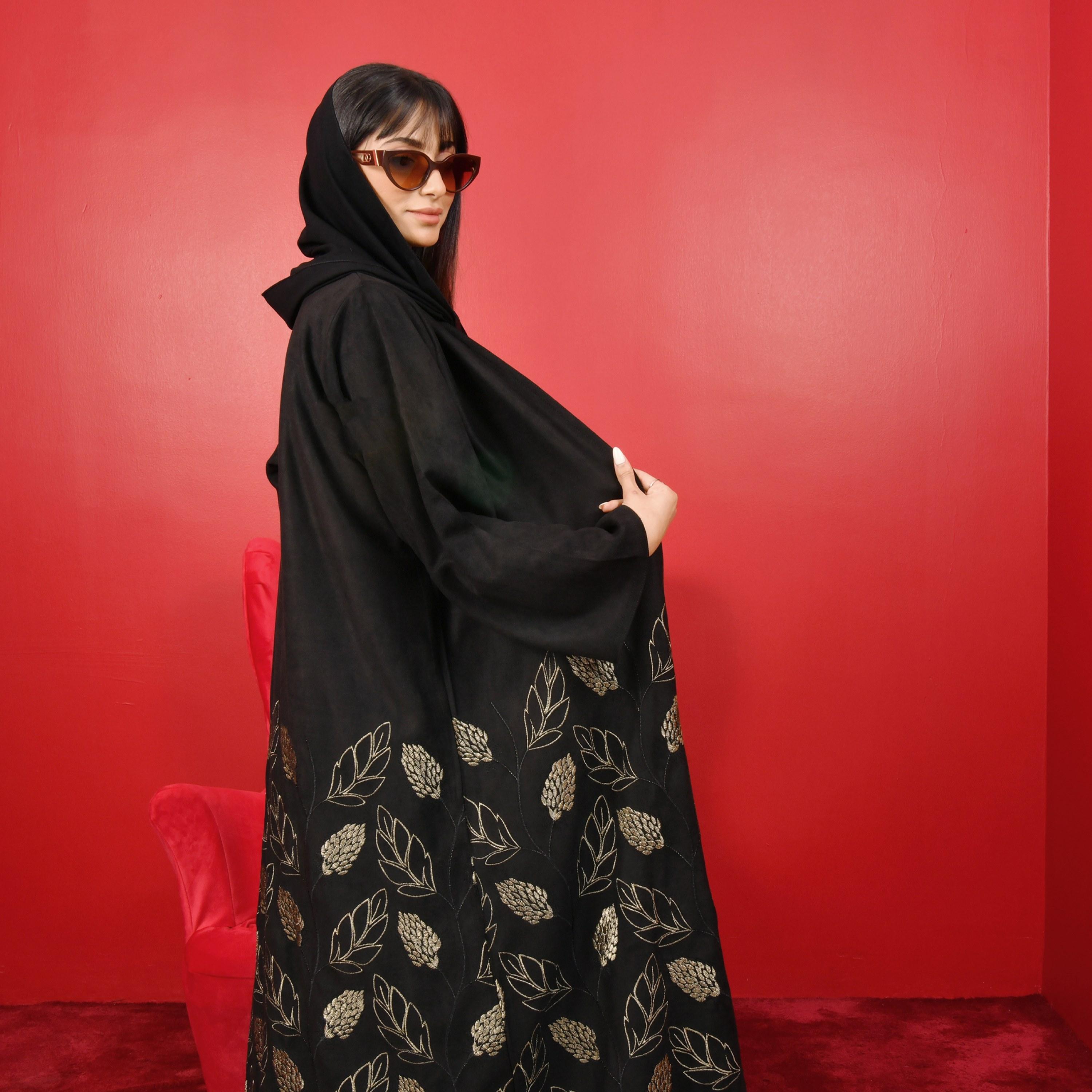 Hawraa Embroidered Abaya with Hijab-women-arabicclothing-abayas-image-2