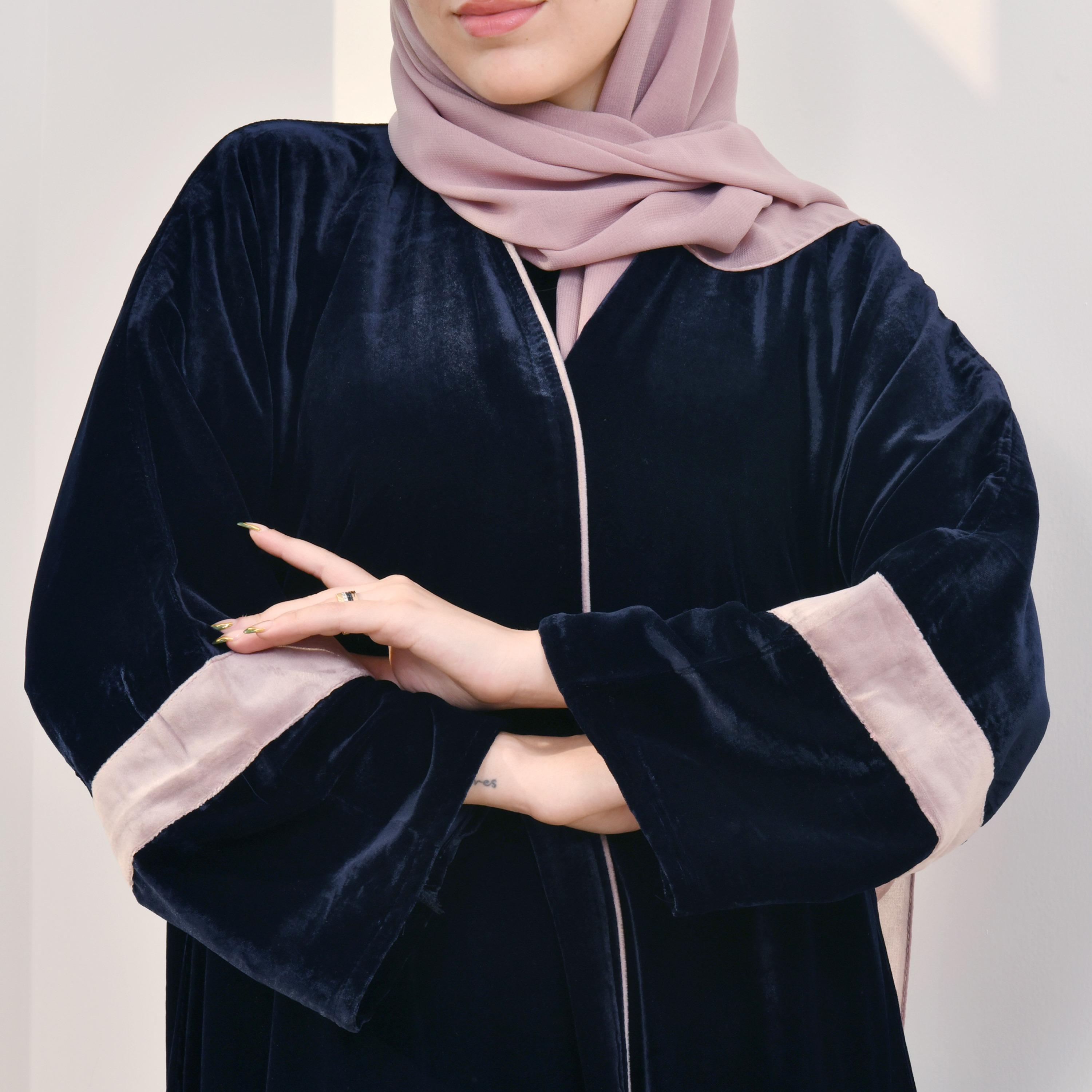 Hawraa Velvet Abaya with Hijab-women-arabicclothing-abayas-image-2