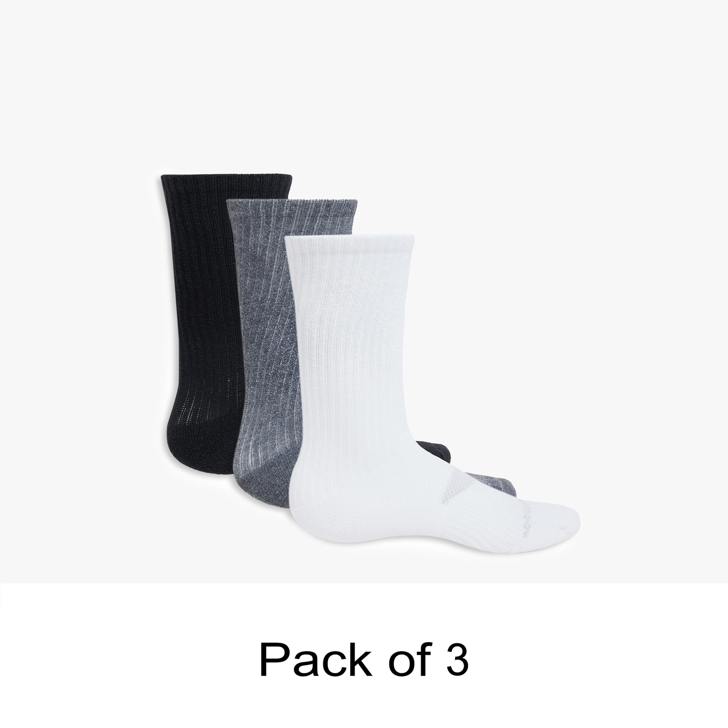Hanes Pack of 3 Patterned Crew Length Men's Socks-men-socks-image-1