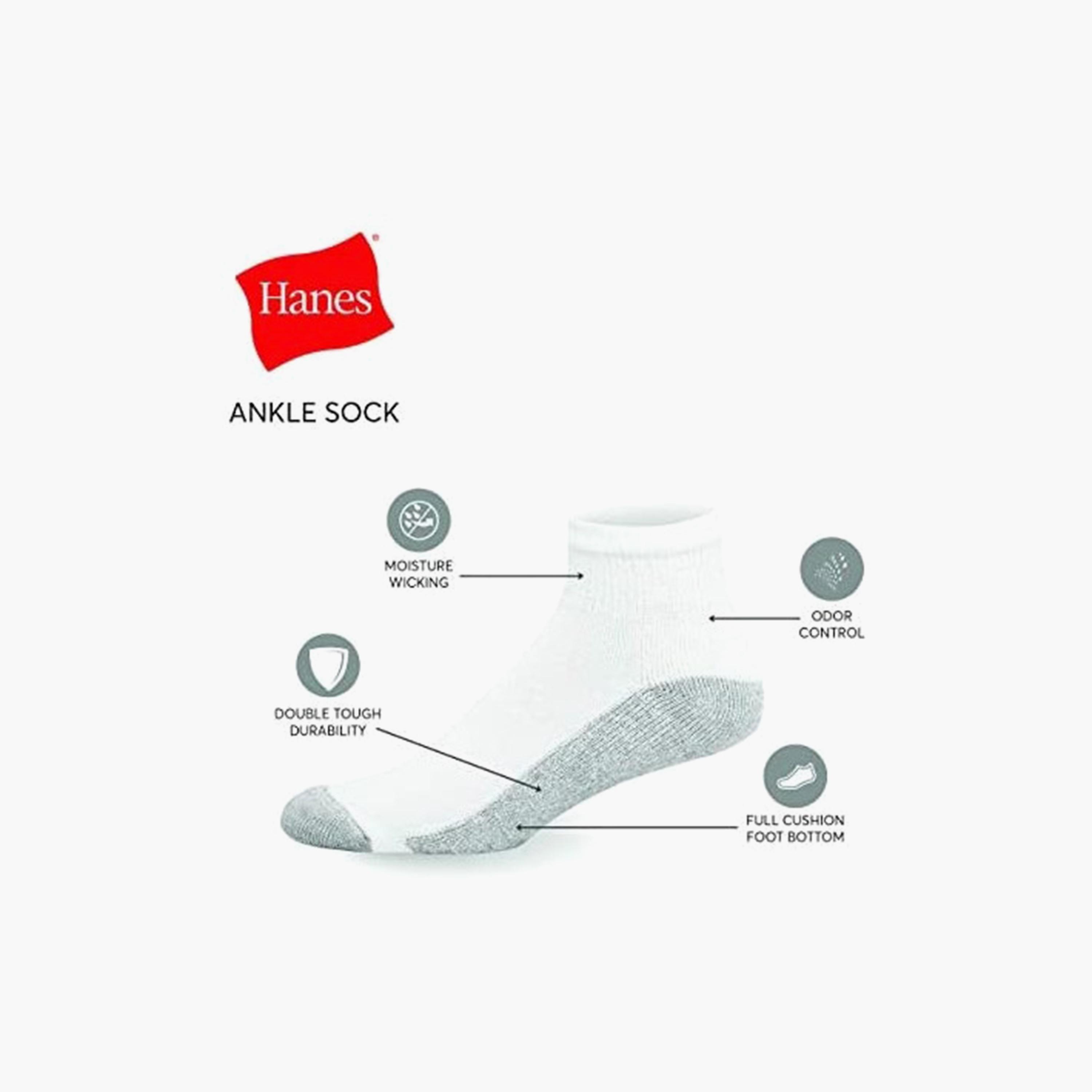 Hanes Pack of 3 Patterned Ankle Length Men's Socks-men-socks-image-3