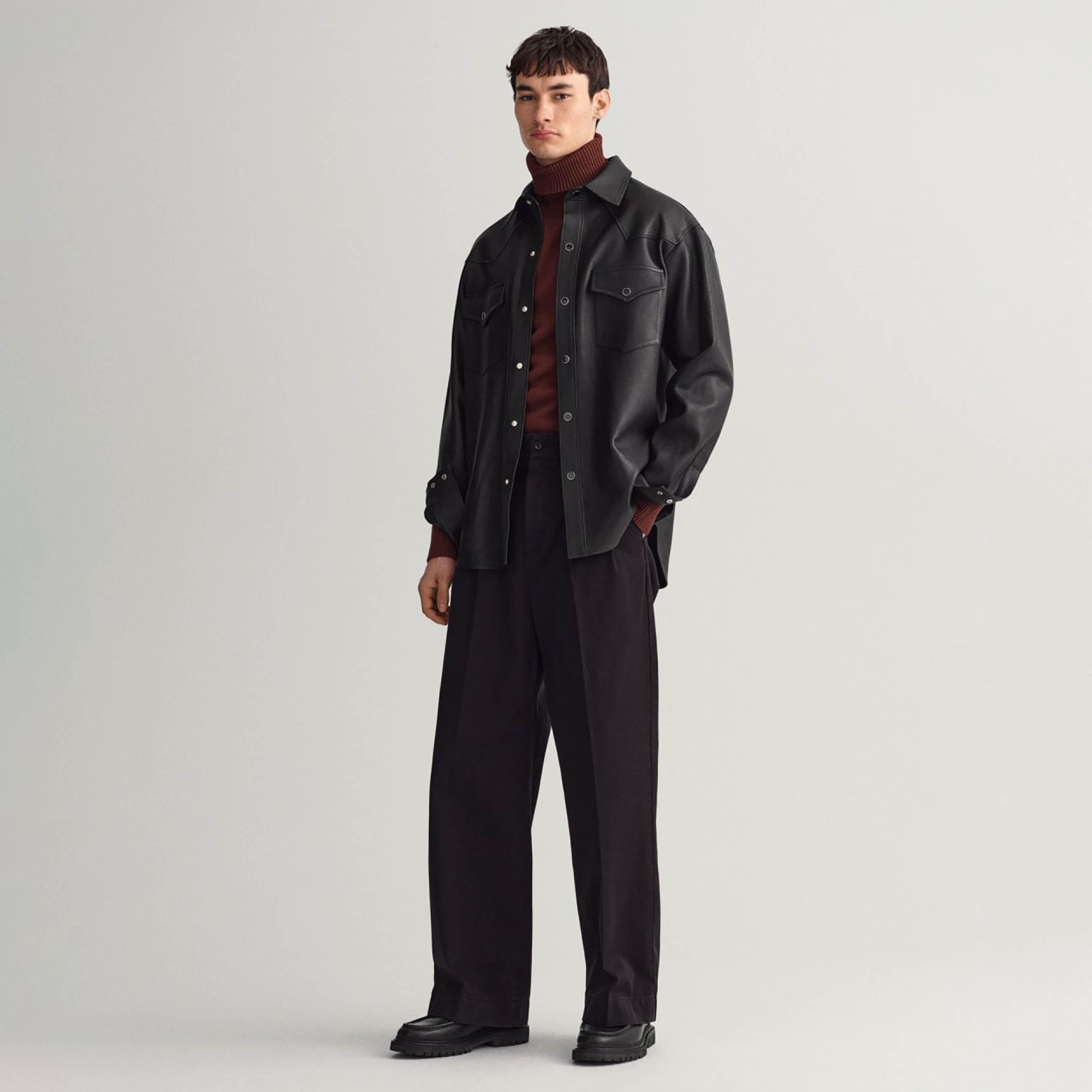 Gant Relaxed Fit Plain Collared Long Sleeves Men's Shirt-men-clothing-shirts-image-3