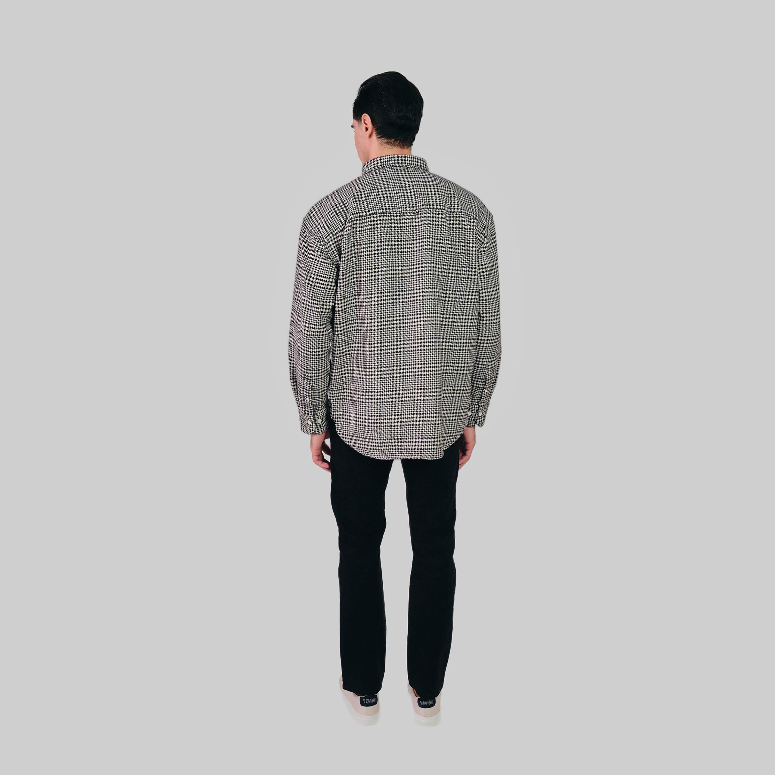 Gant Regular Fit Houndstooth Print Button-Down Collar Long Sleeves Men's Shirt-men-clothing-shirts-image-5