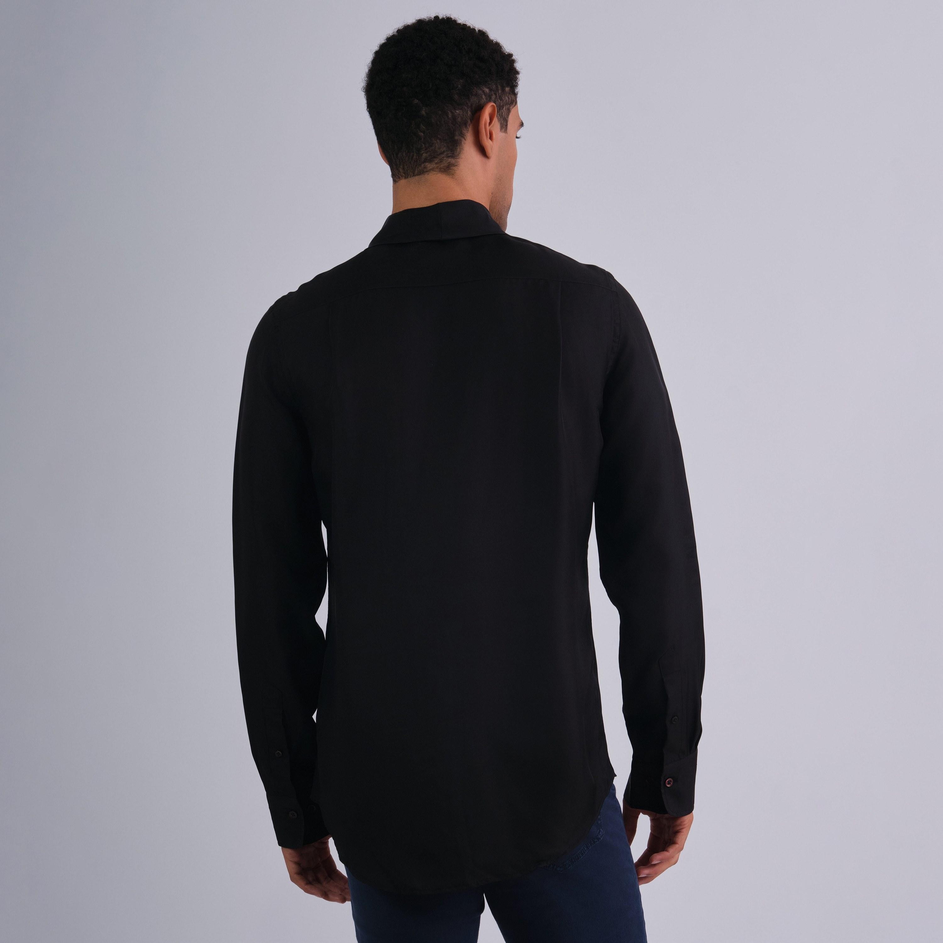 Gant Slim Fit Plain Tie-Up Neck Long Sleeves Men's Shirt-men-clothing-shirts-image-3